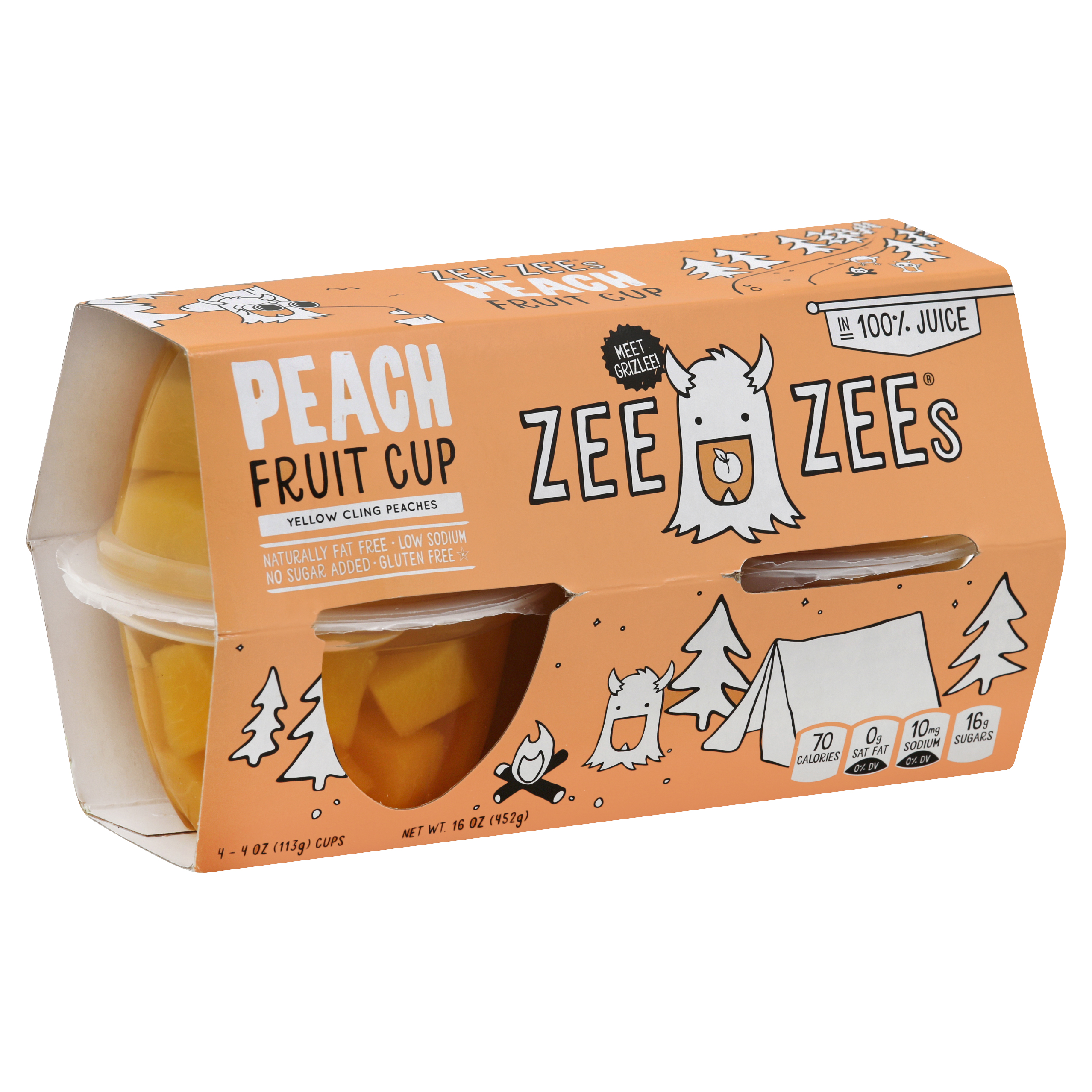 Zee Zees Fruit Cup 4 Ea