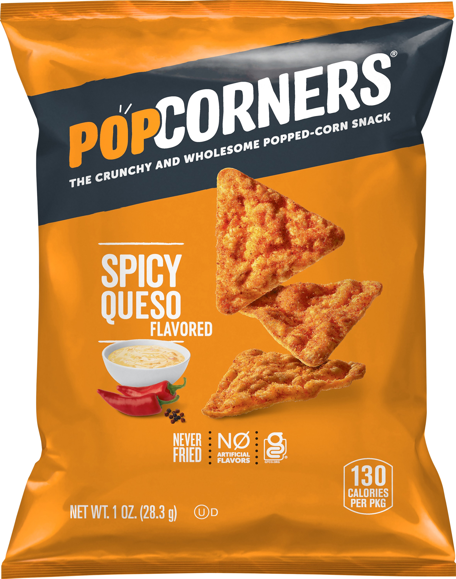 Popped-Corn Snack, Spicy Queso Flavored