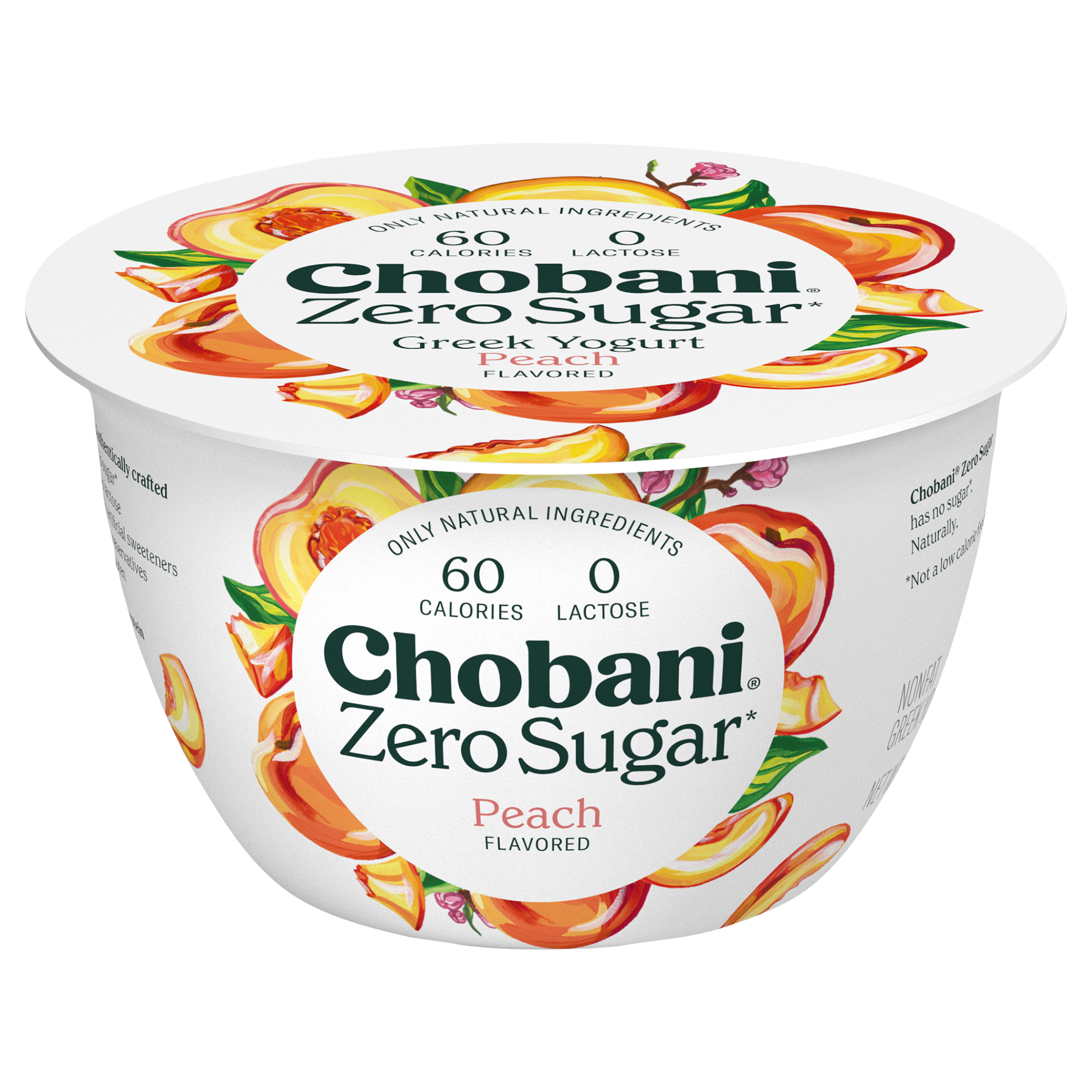 Yogurt, Greek, Nonfat, Zero Sugar, Peach Flavored