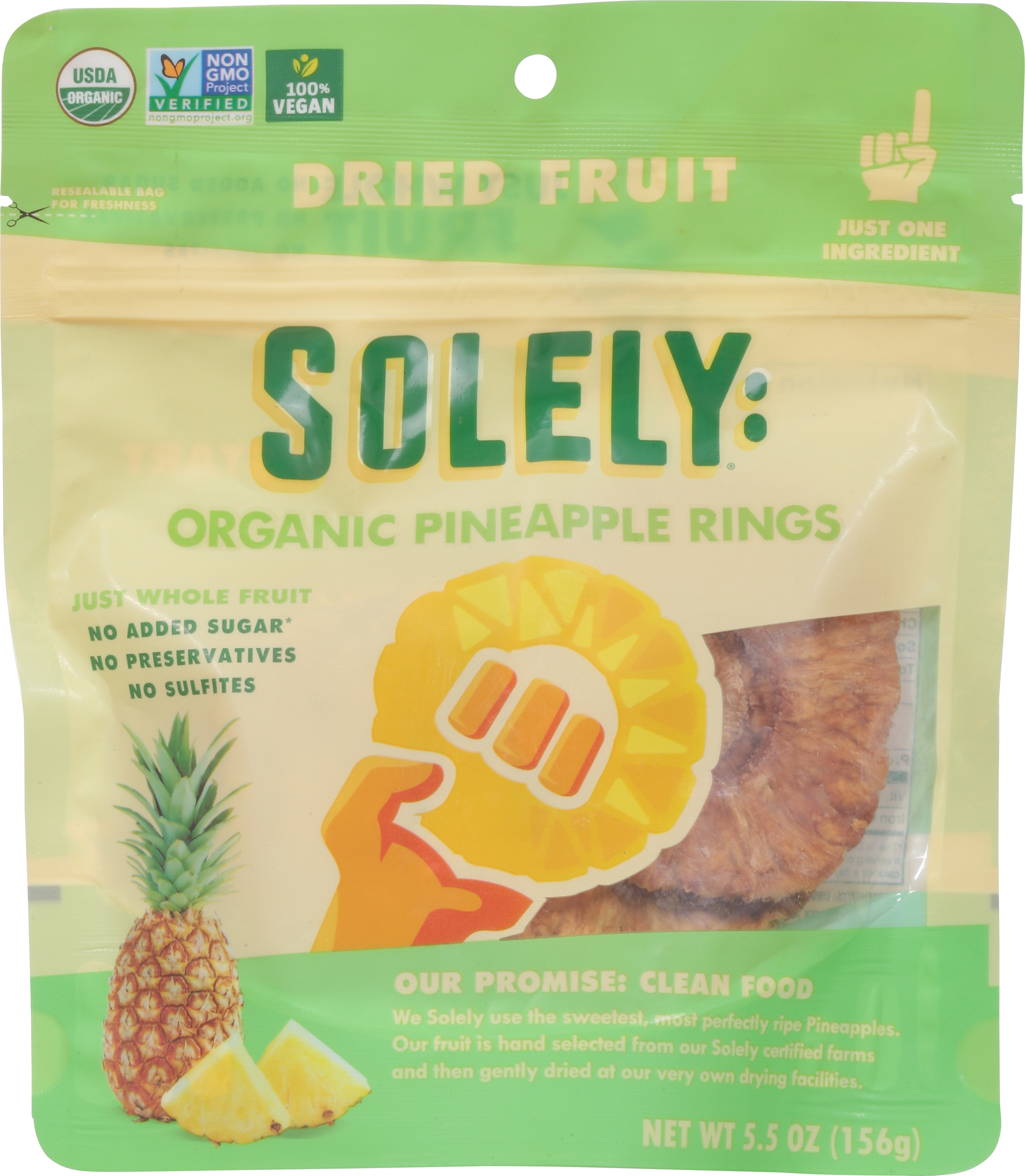 Dried Fruit, Organic, Pineapple Rings