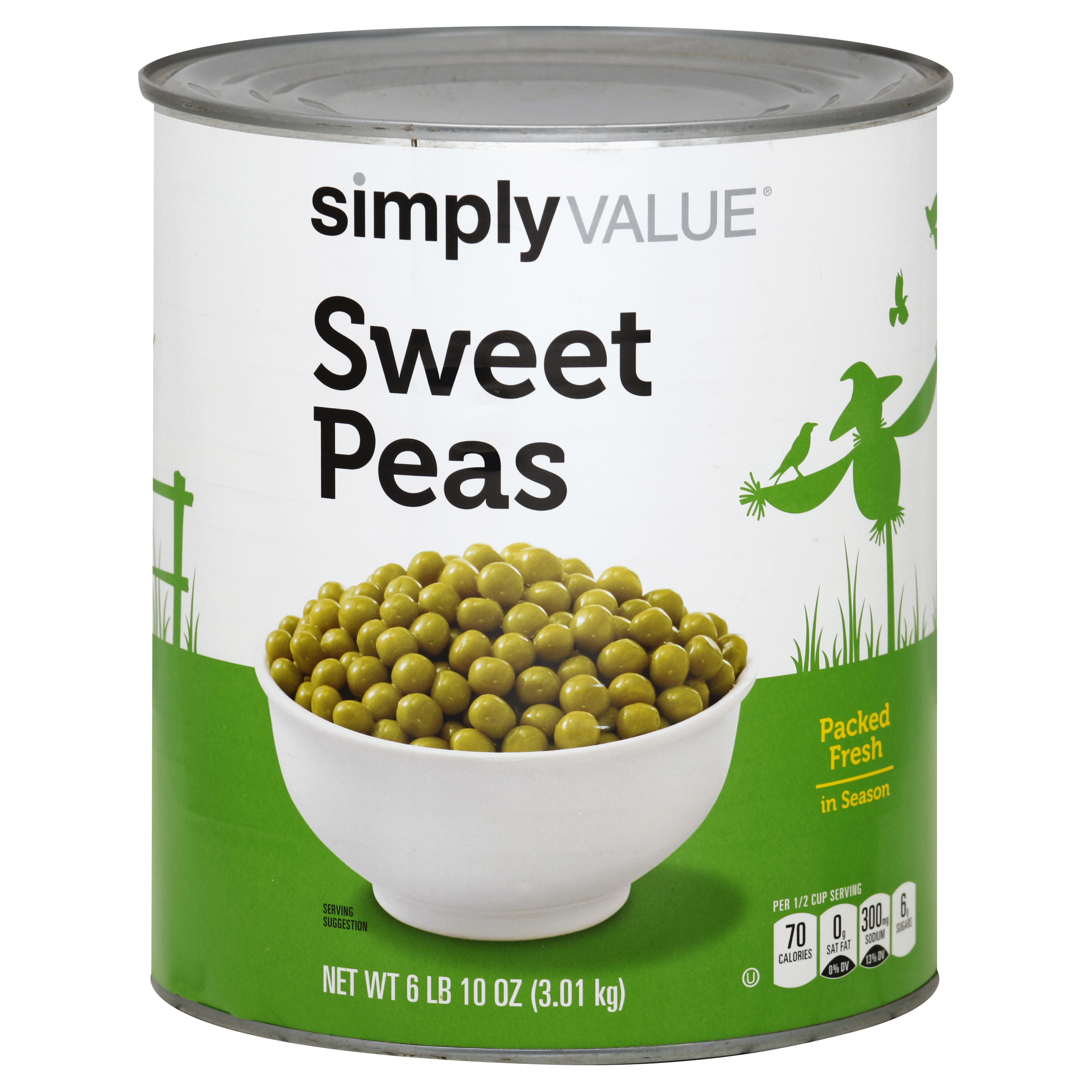 Simply Value Peas 106 Oz