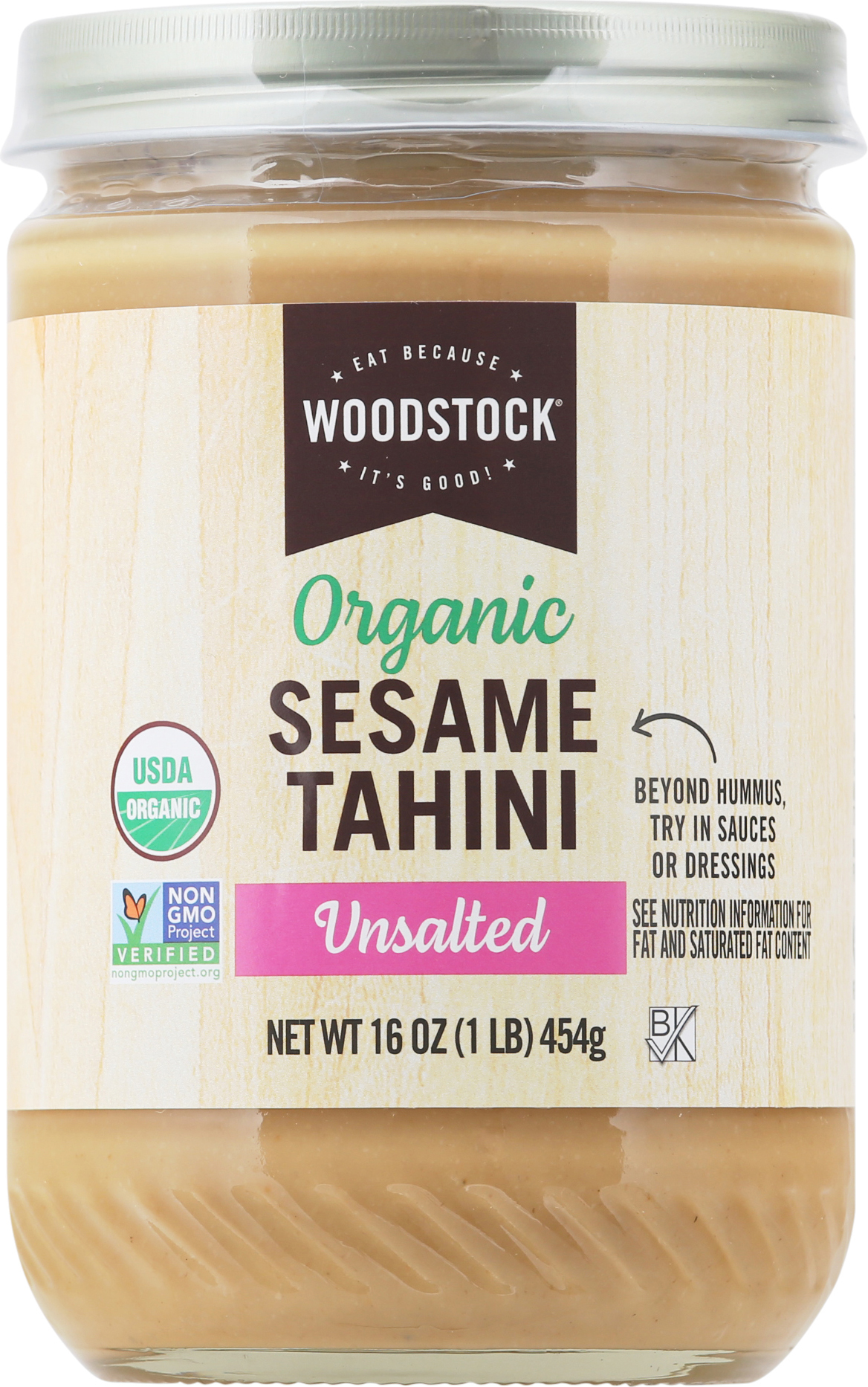 Sesame Tahini, Organic, Unsalted