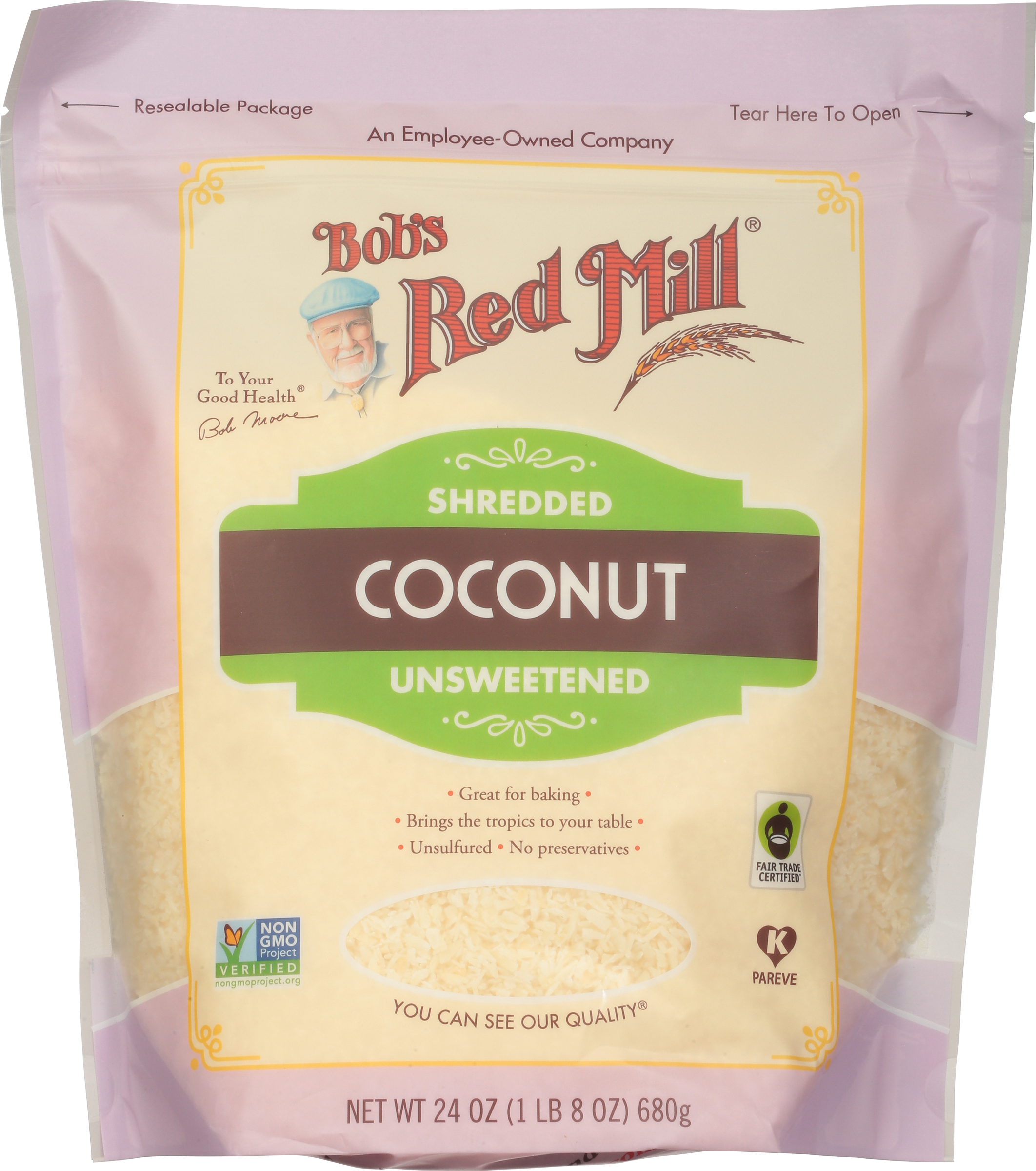 Coconut, Unsweetened, Shredded