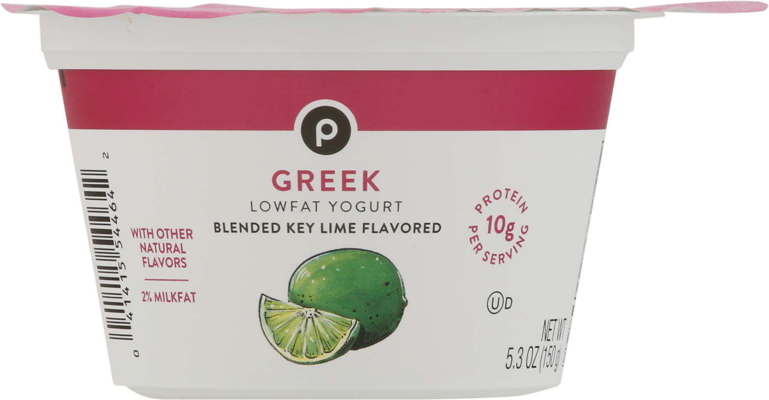 Yogurt, Lowfat, Greek, Blended Key Lime Flavored