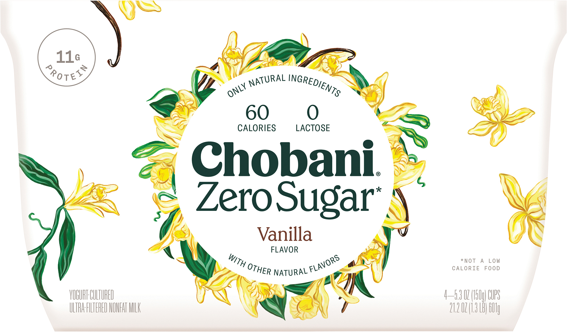 Yogurt-Cultured, Zero Sugar, Vanilla Flavor