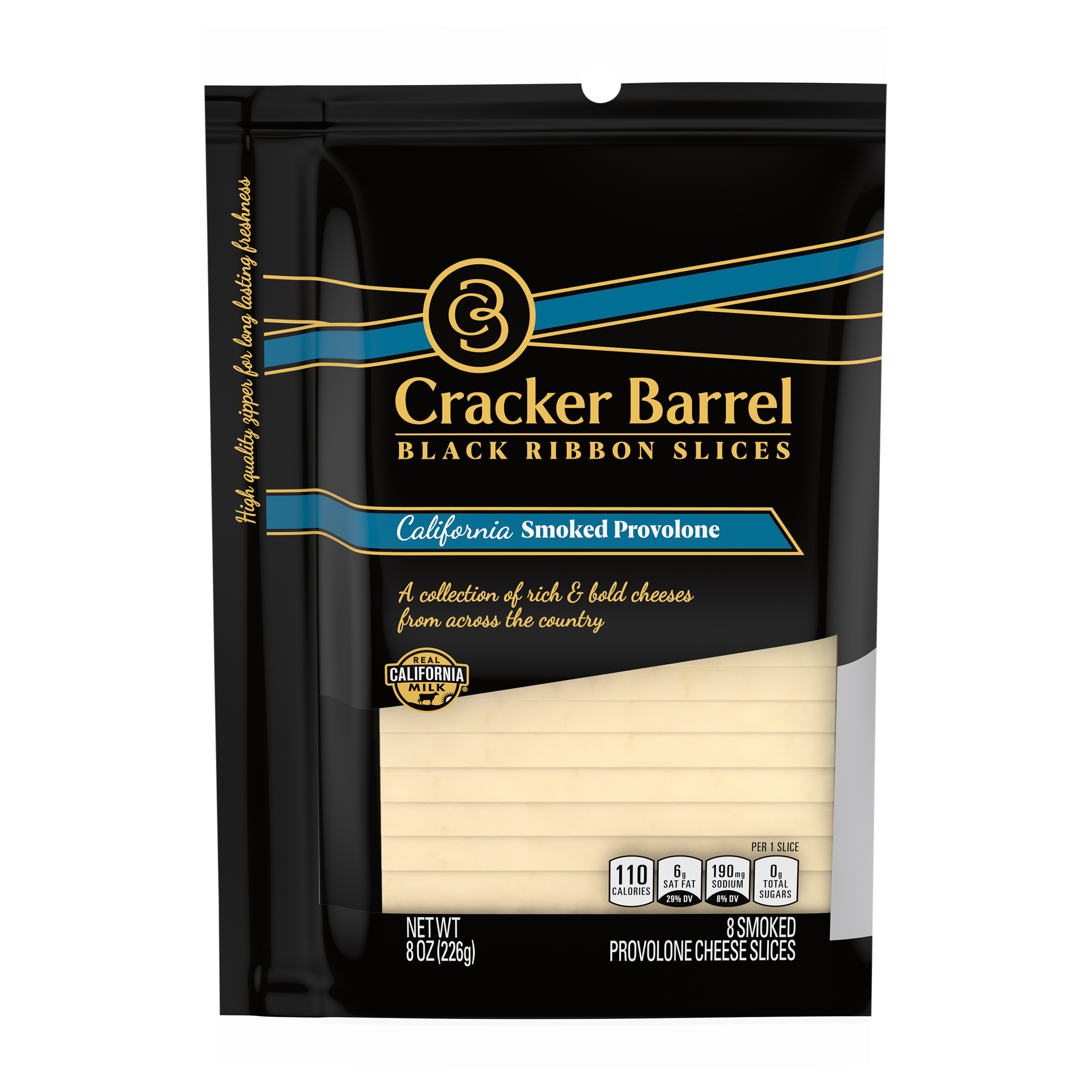 Provolone Cheese Slices, Smoked Provolone, California