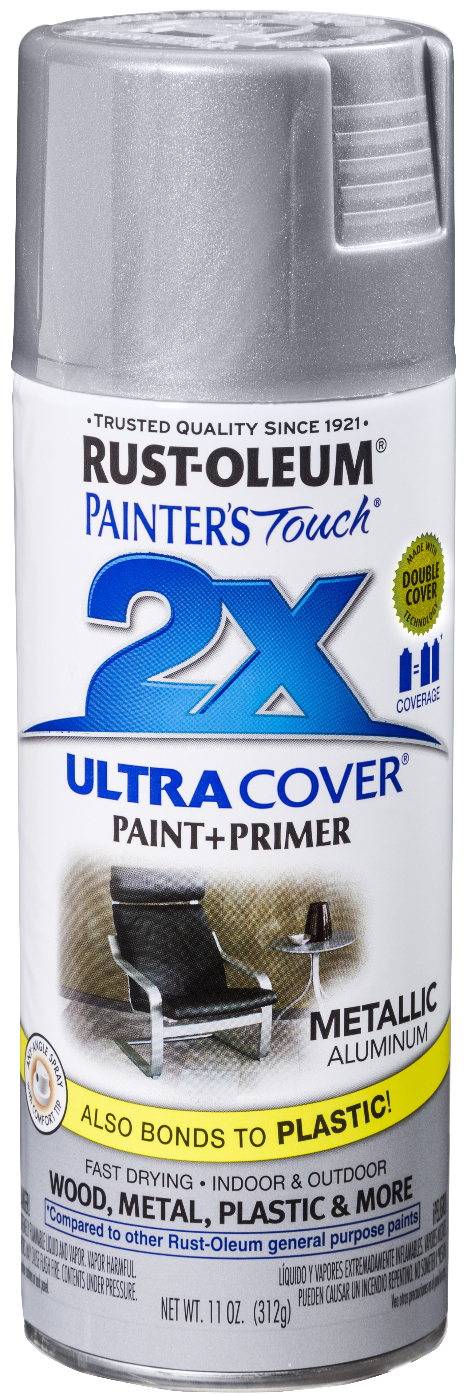 METALLIC ULTRA COVER 2X PAINT COVER PAINT RUST OLEUM - White Cap