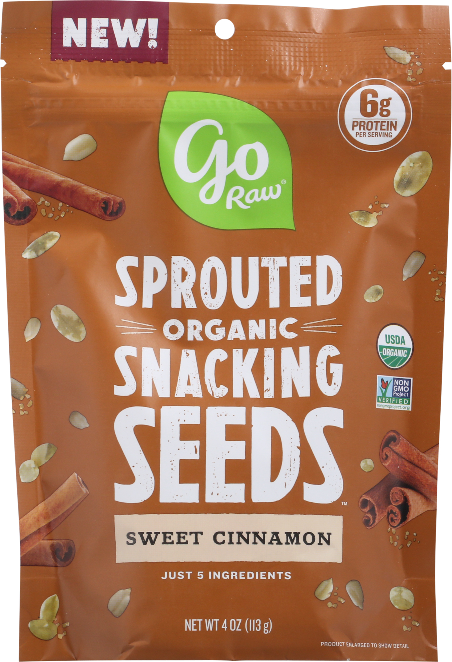 Snacking Seeds, Sweet Cinnamon, Sprouted