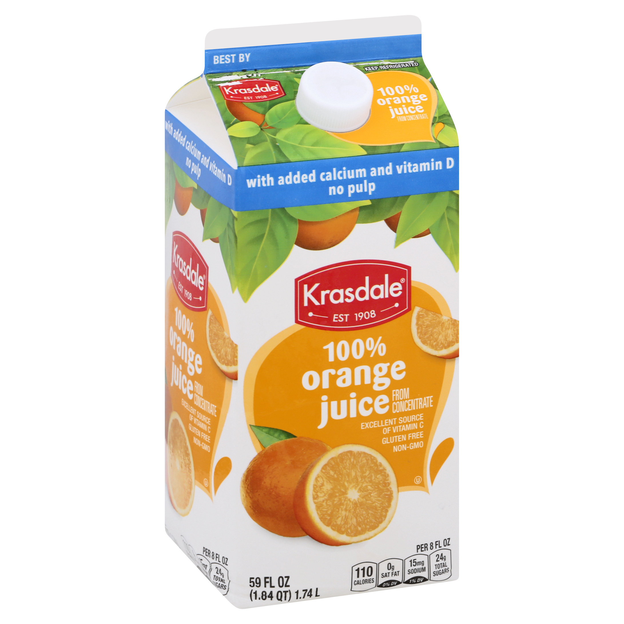 Krasdale Orange 100% Juice 59 Oz