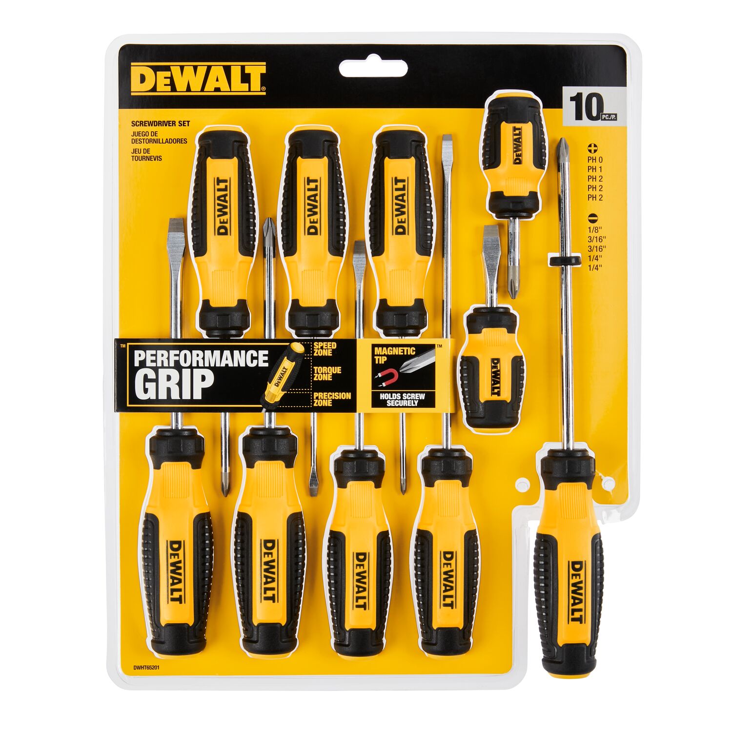 White Cap | Dewalt 10Pc Screwdriver Set Black And Decker Inc