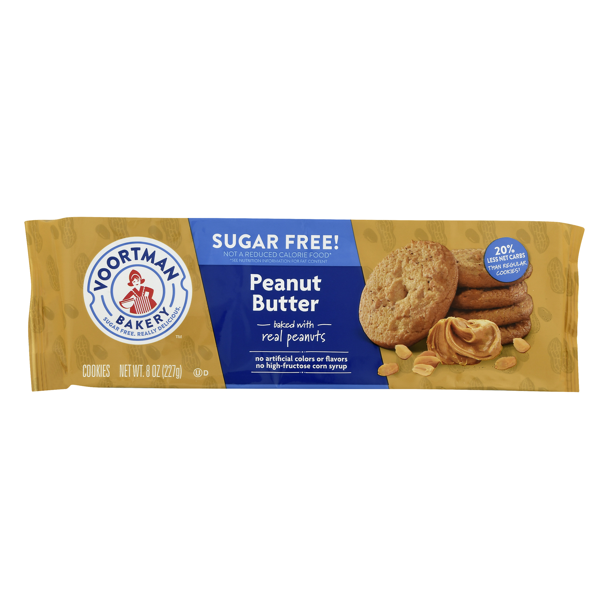 Voortman Sugar Free Peanut Butter Cookies 8.0 Oz