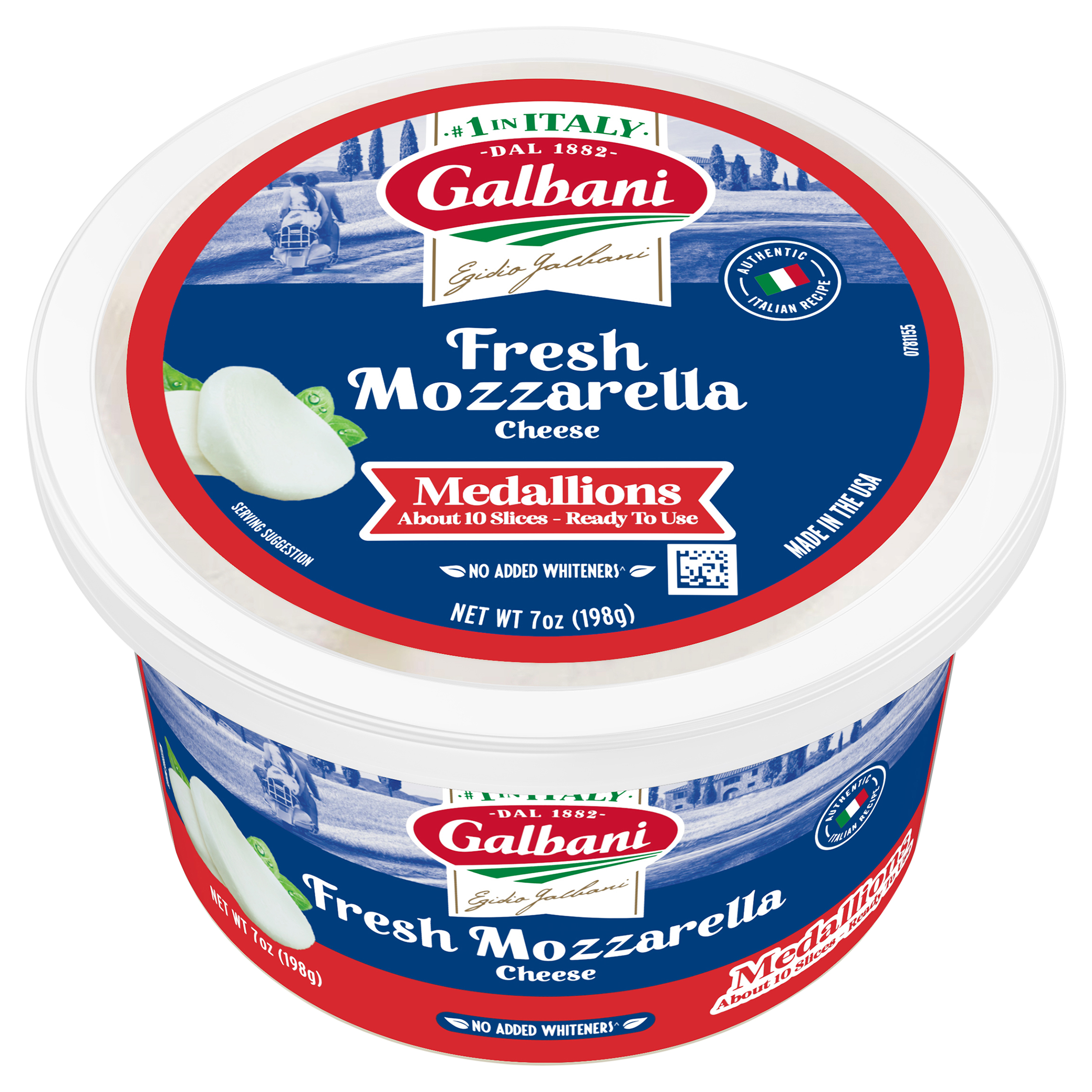 Cheese, Fresh Mozzarella, Medallions