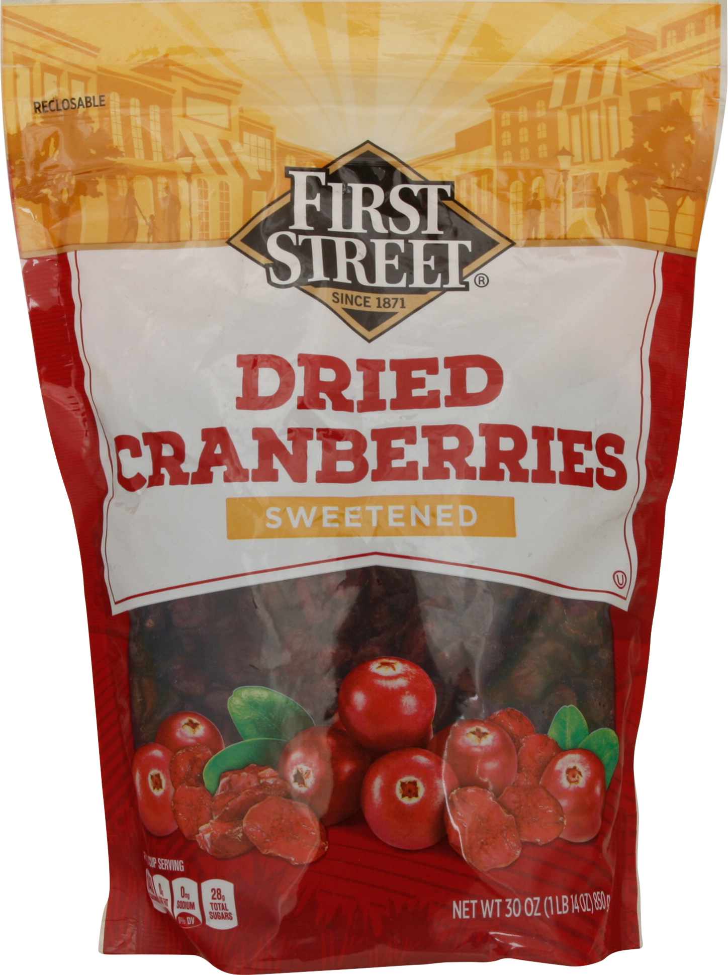 Dried Cranberries, Sweetened, Dried
