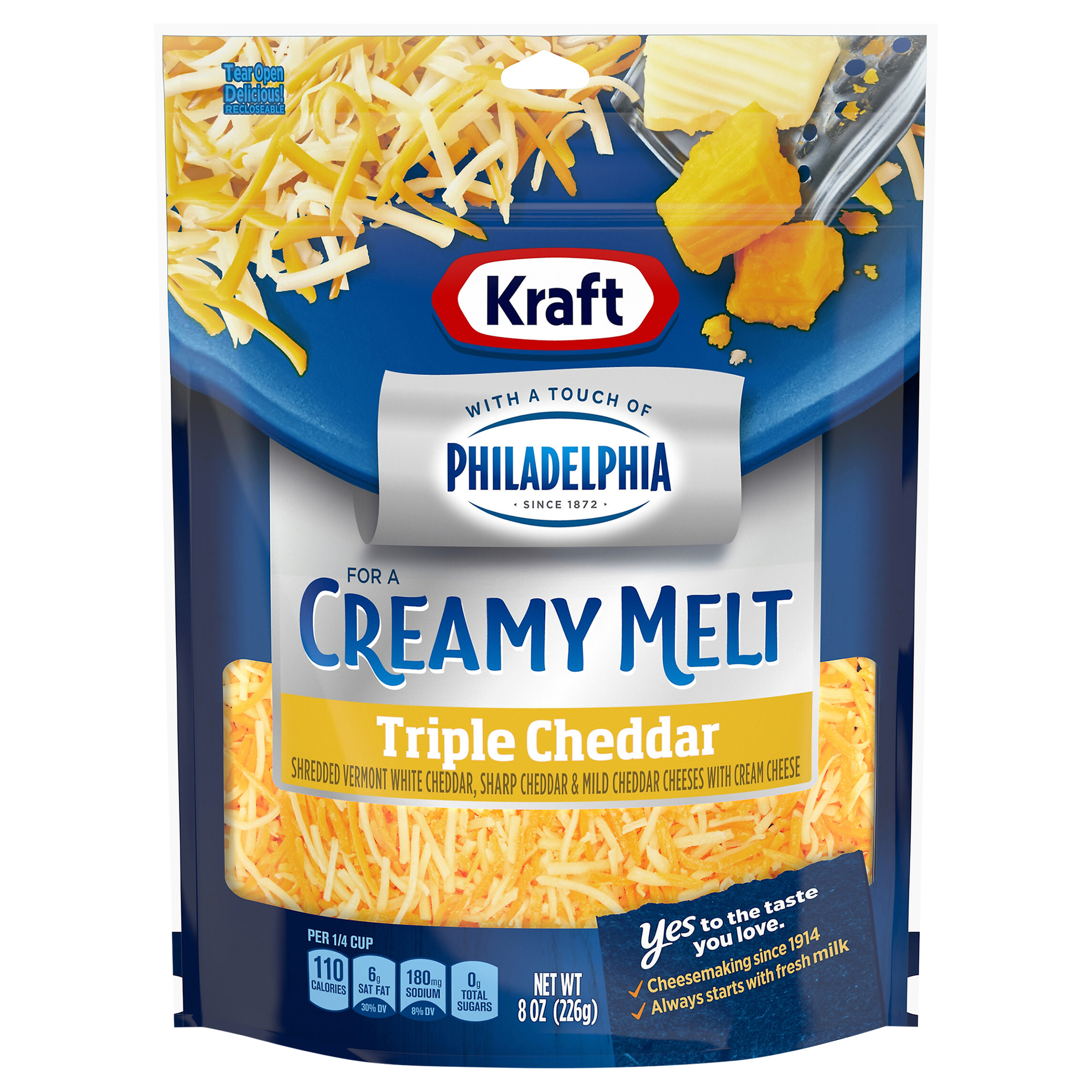 Cheese, Triple Cheddar, Creamy Melt