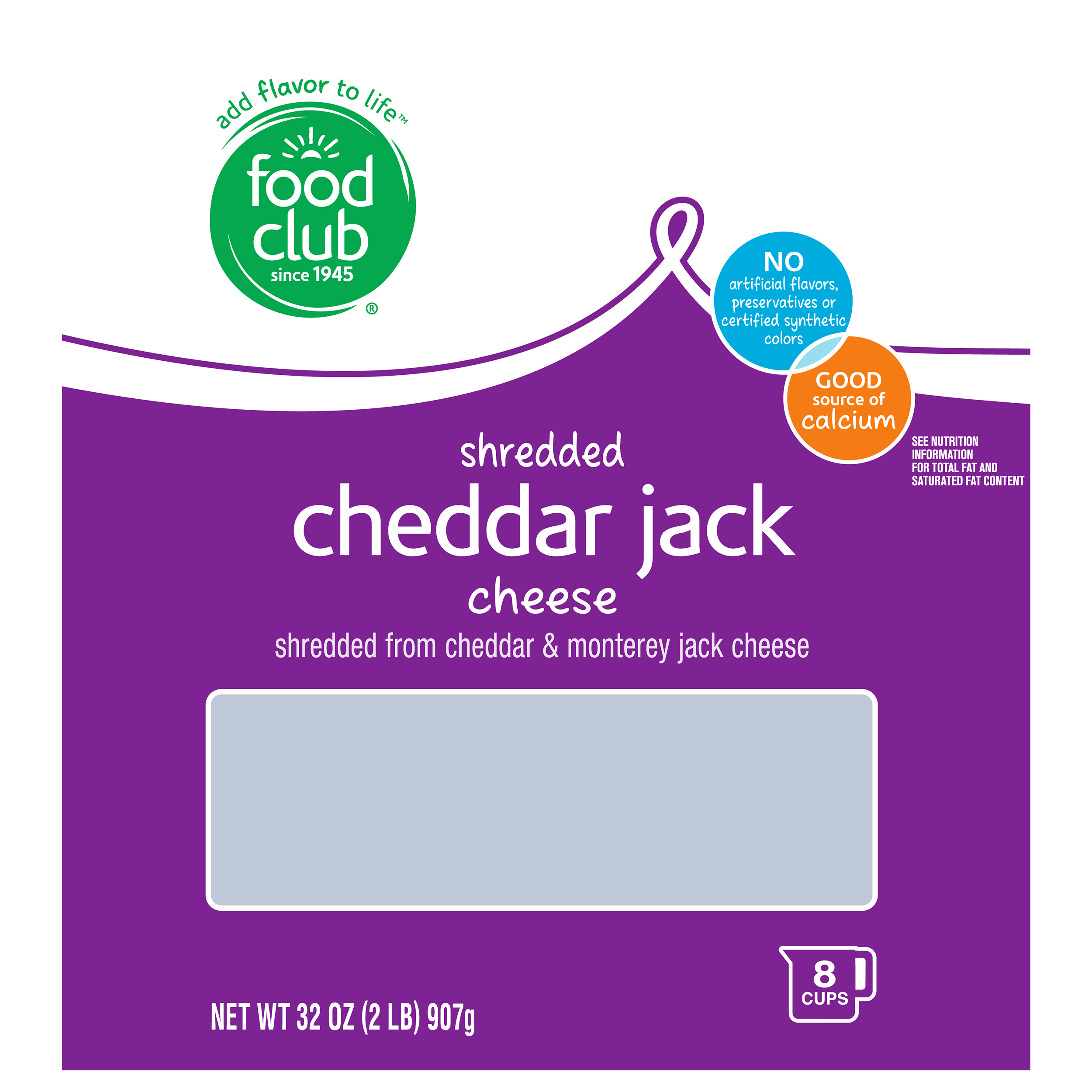 Shredded Cheese, Cheddar Jack