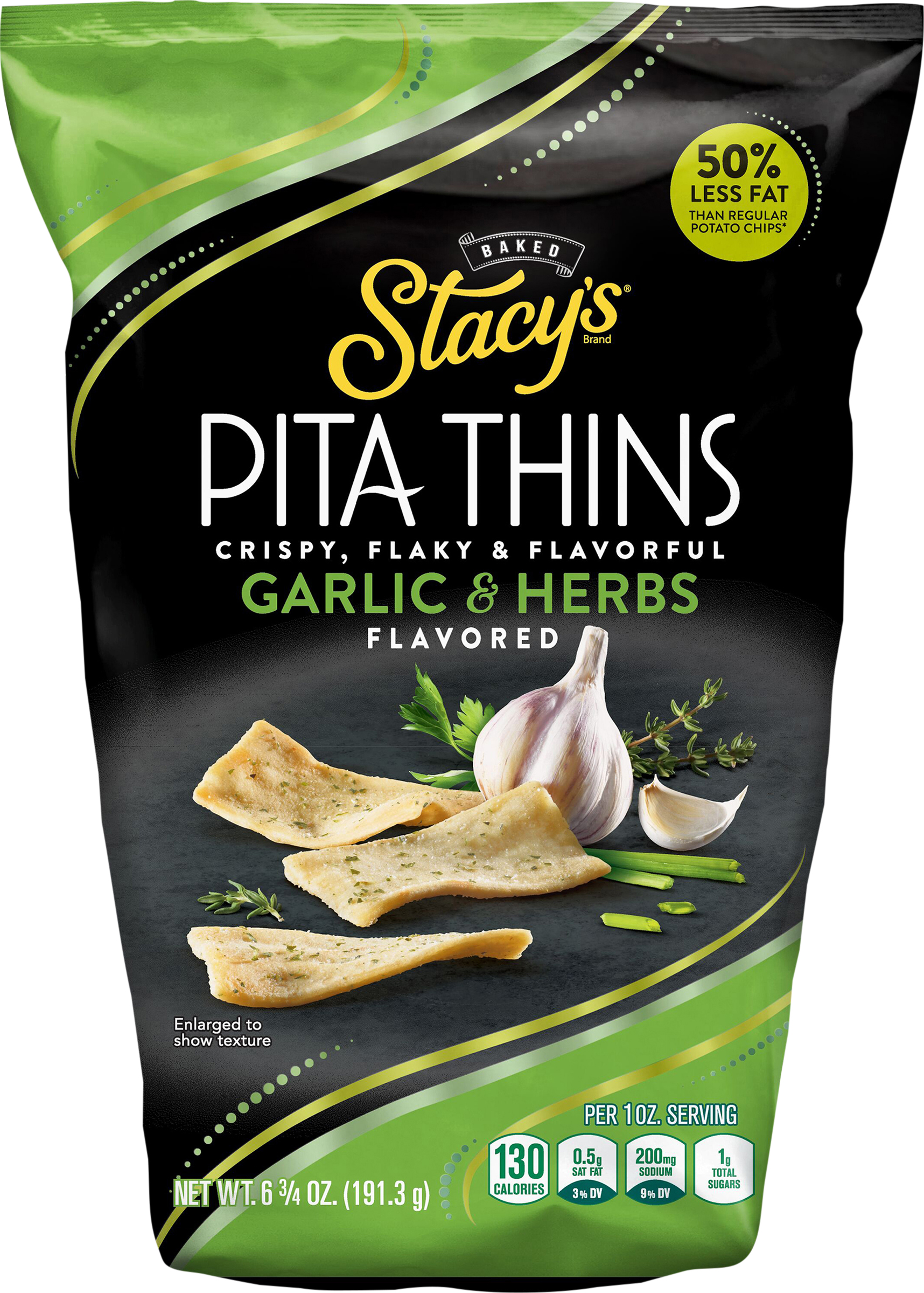 Pita Thins, Garlic & Herb, Bake