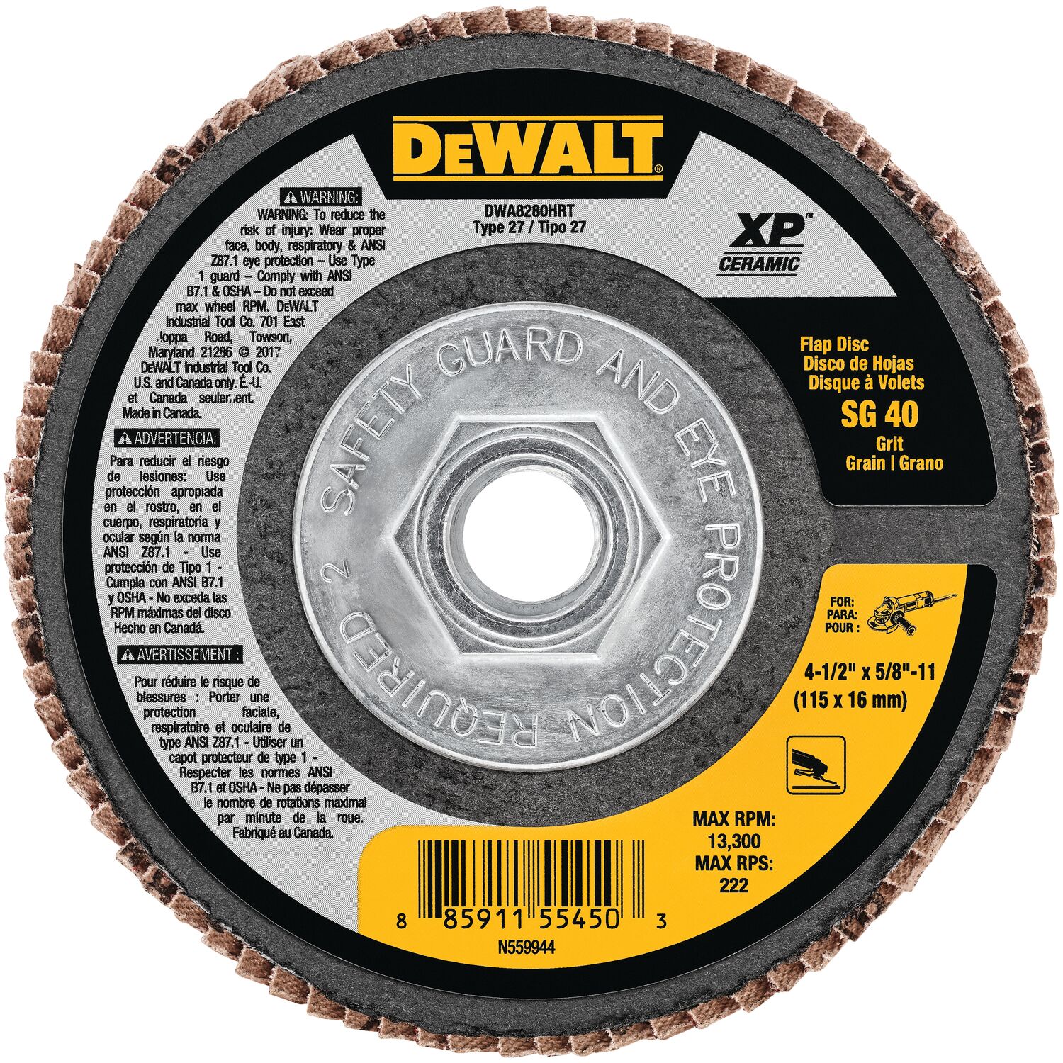 White Cap | DEWALT 4-1/2