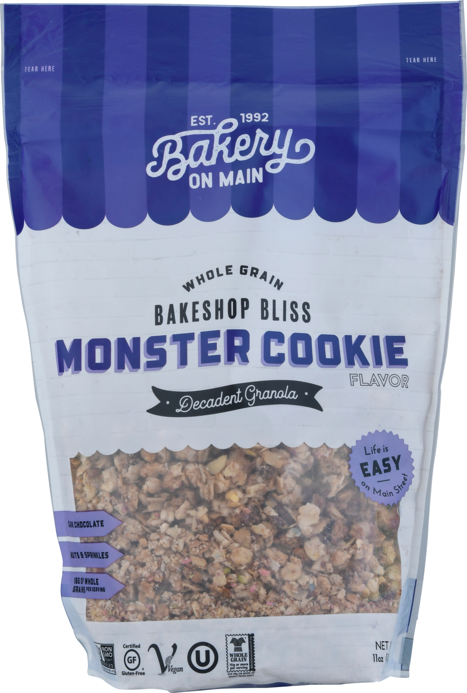 Decadent Granola, Whole Grain, Monster Cookie Flavor