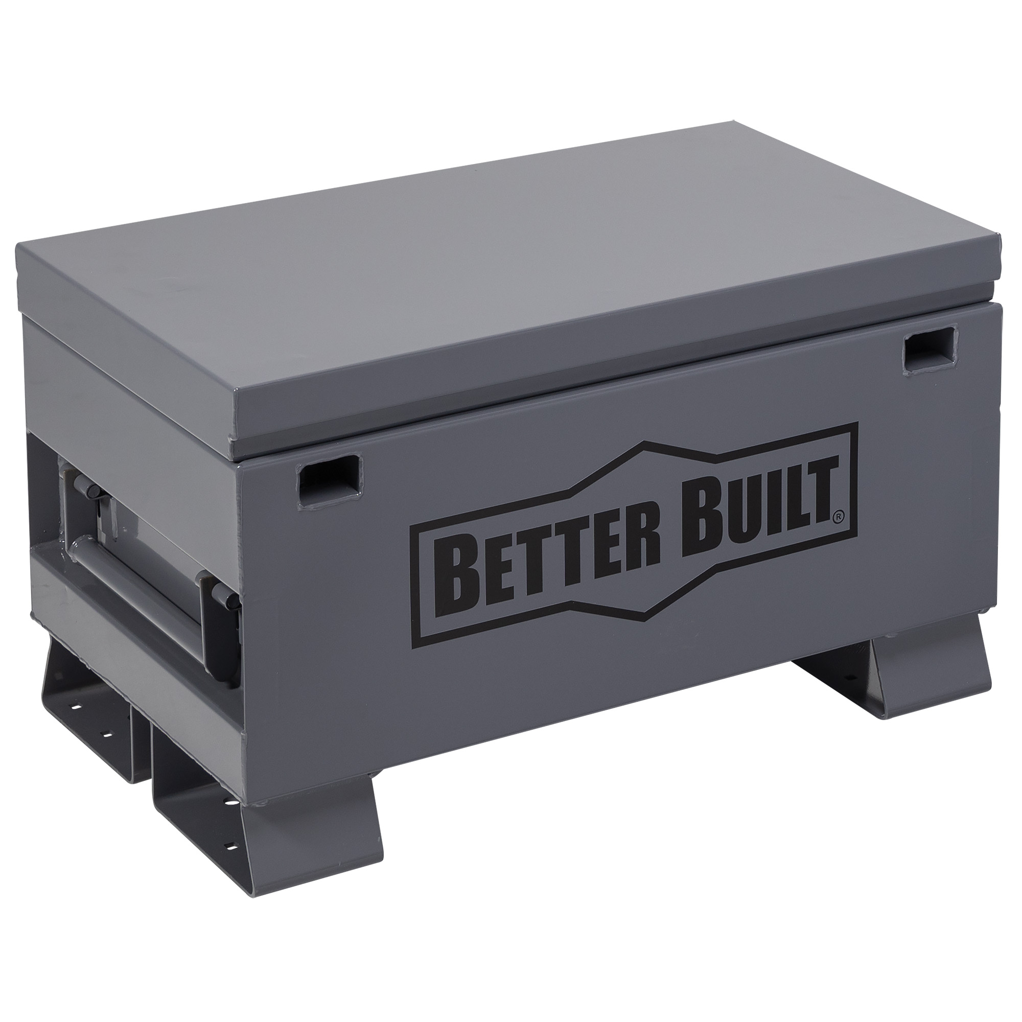 Knaack 32In Steel Gray Jobsite Storage Chest Better Built White Cap