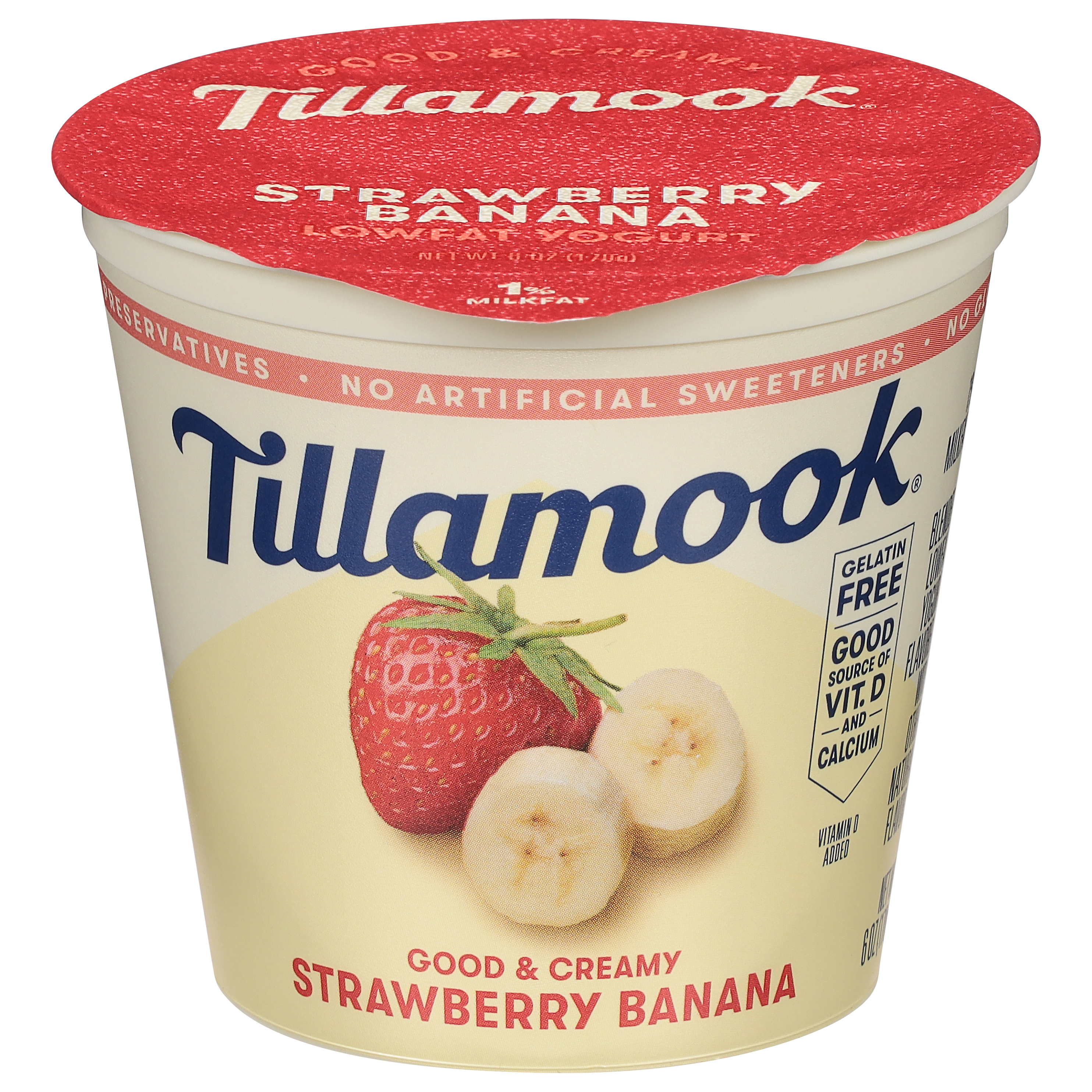 Tillamook Lowfat Strawberry Banana Yogurt 6 Oz