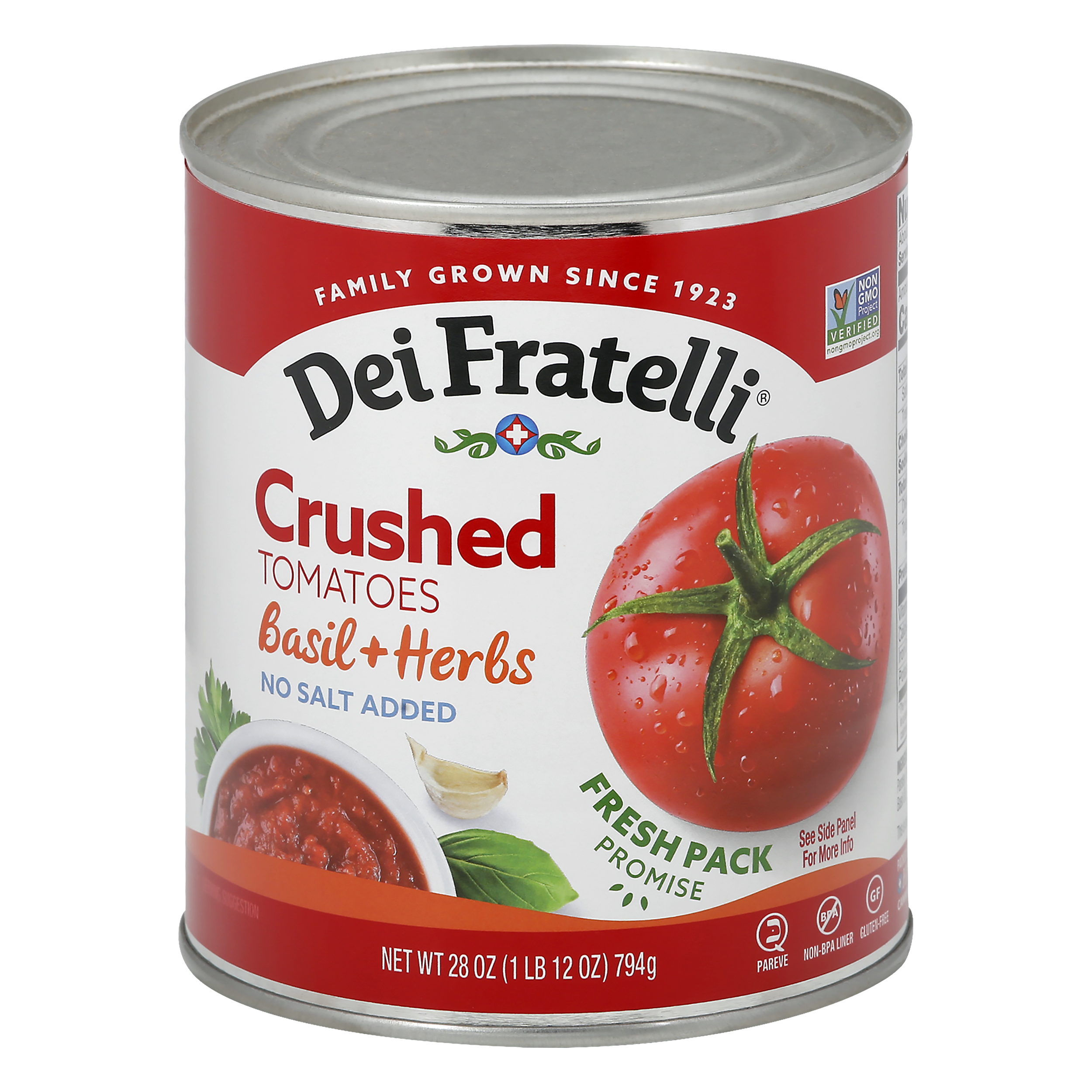 Dei Fratelli Crushed Basil + Herbs Crushed Tomatoes 28 Oz