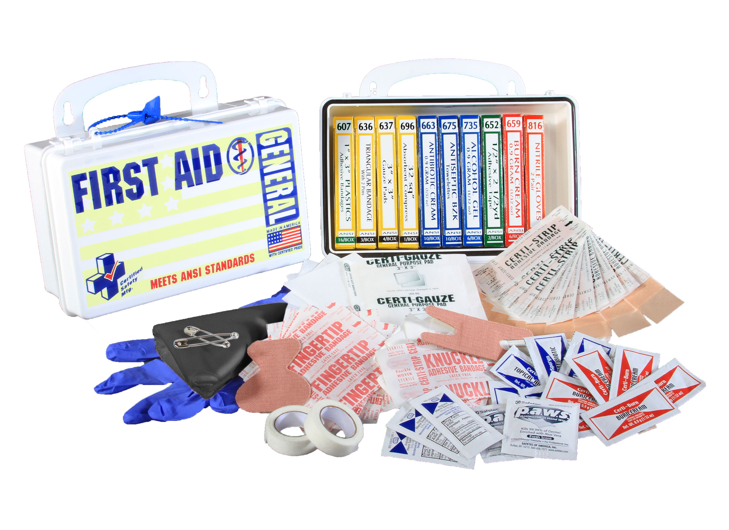 Certified Safety 10 Unit General Purpose First Aid Kit