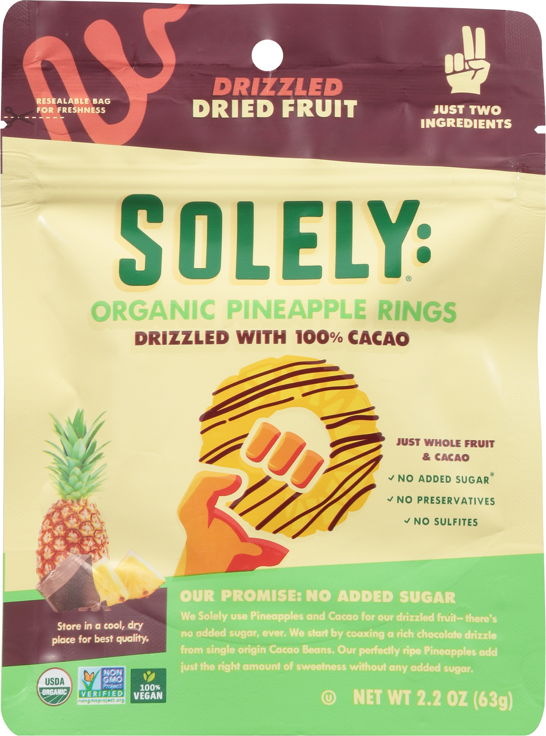 Dried Fruit, Organic, Drizzled, Pineapple Rings