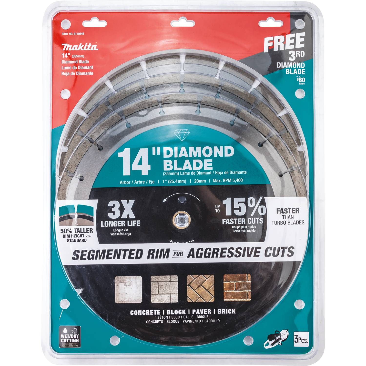 Makita 14 diamond discount blade