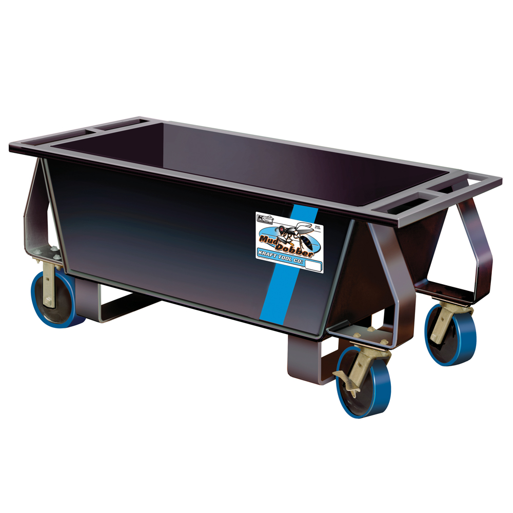 White Cap | Kraft 10 Cu. Ft. Steel Mortar Box with Casters