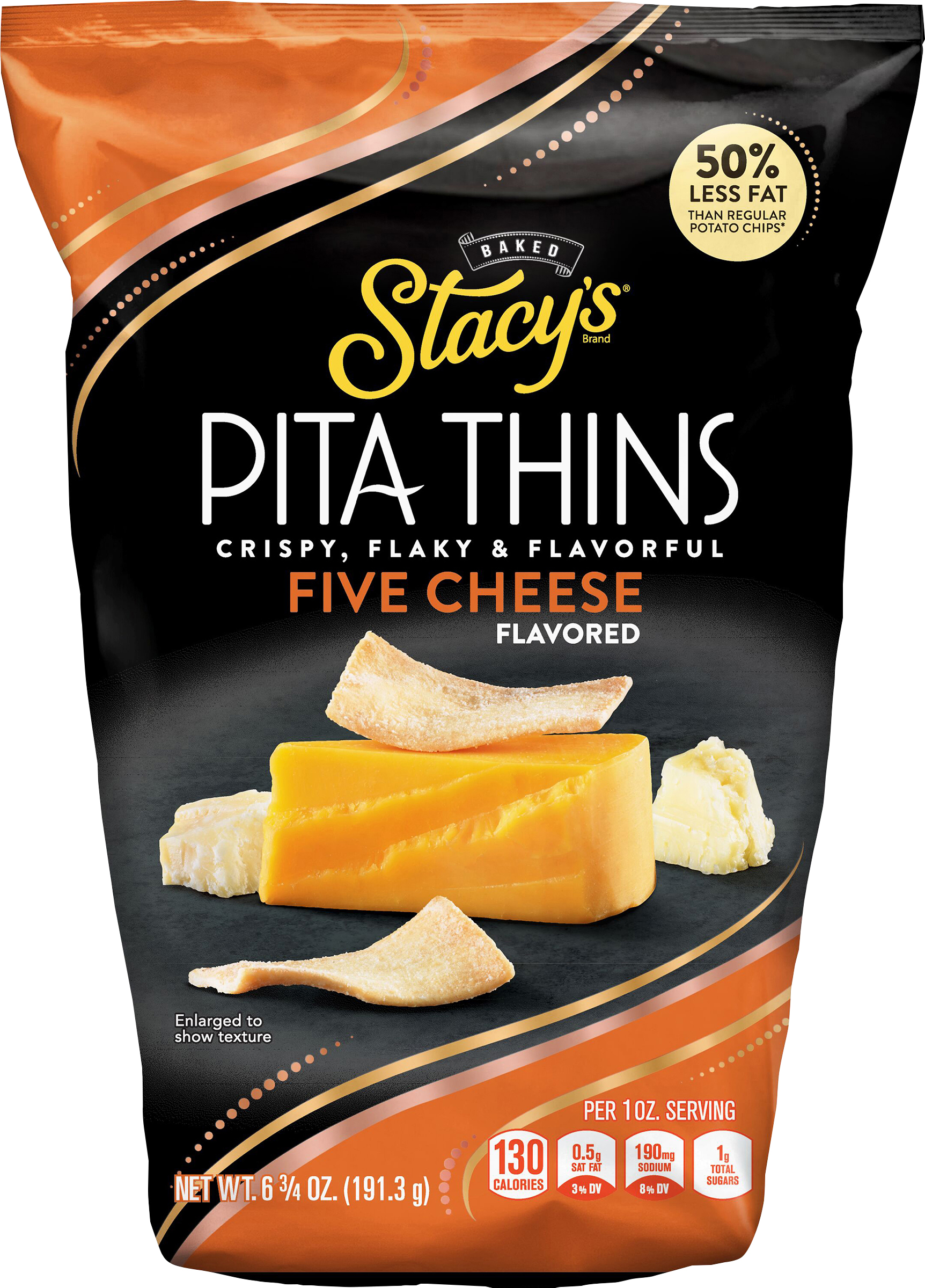 Pita Thins, Five Cheese Flavored, Baked