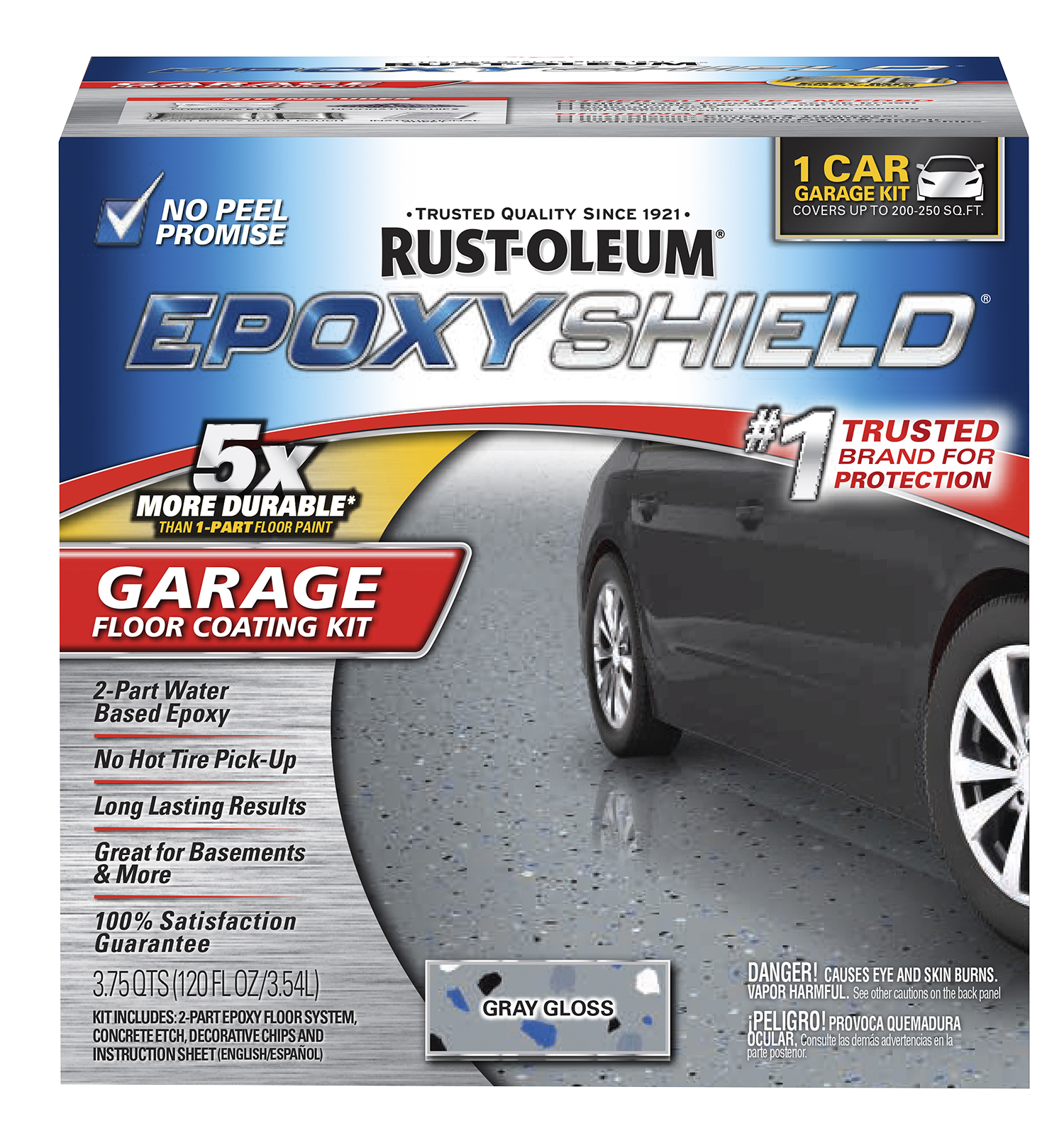 Rust-Oleum EpoxyShield Kit de pintura gris brillante para pisos de gar –  Saber Sales & Service