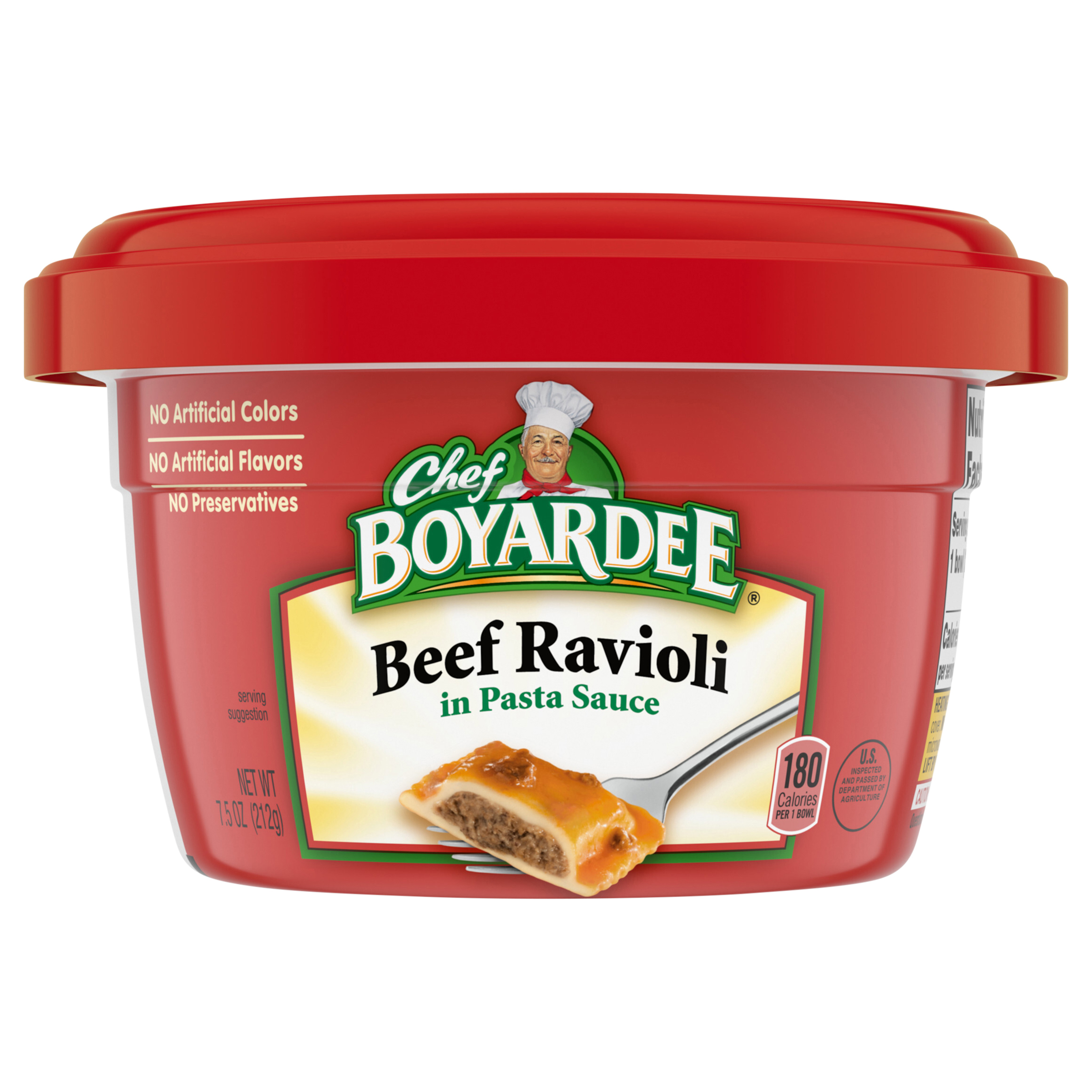 Calories in Beef Ravioli in Pasta Sauce from Chef Boyardee