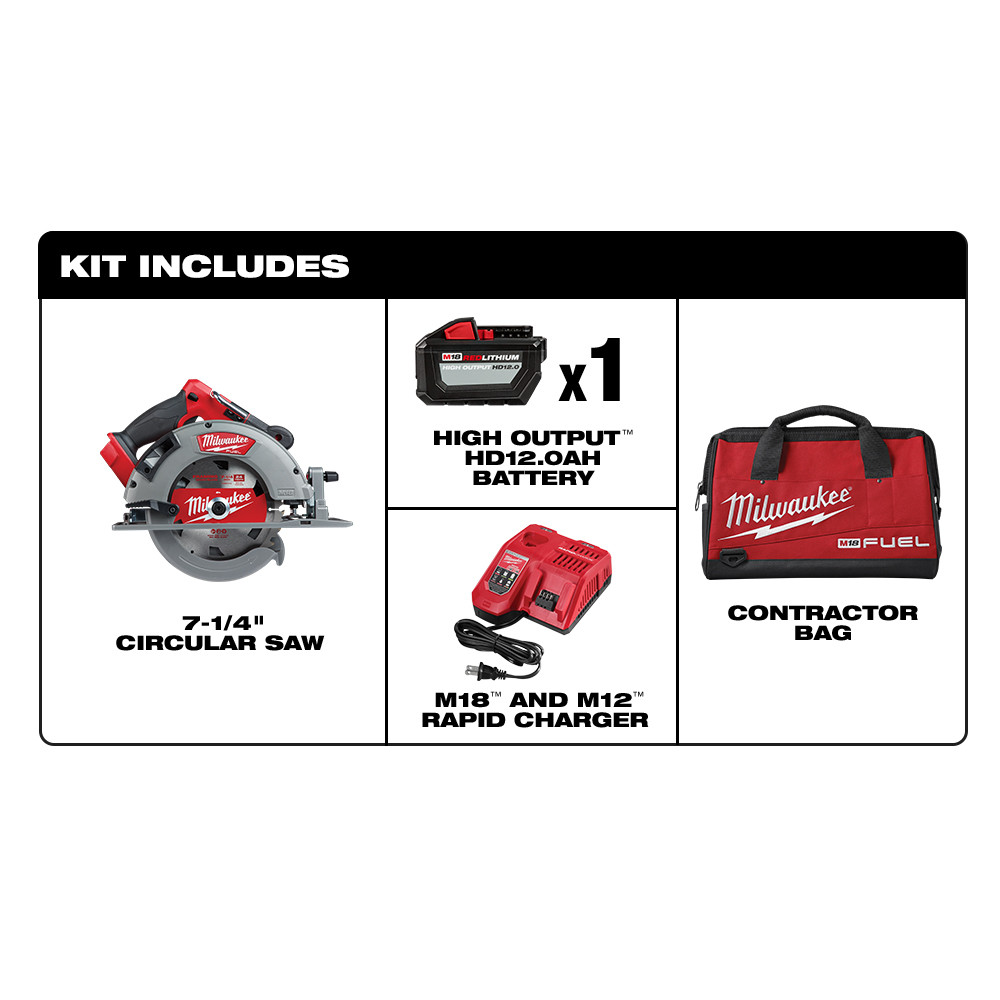 White Cap  Milwaukee M18 Fuel 7-1/4 Circular Saw Kit