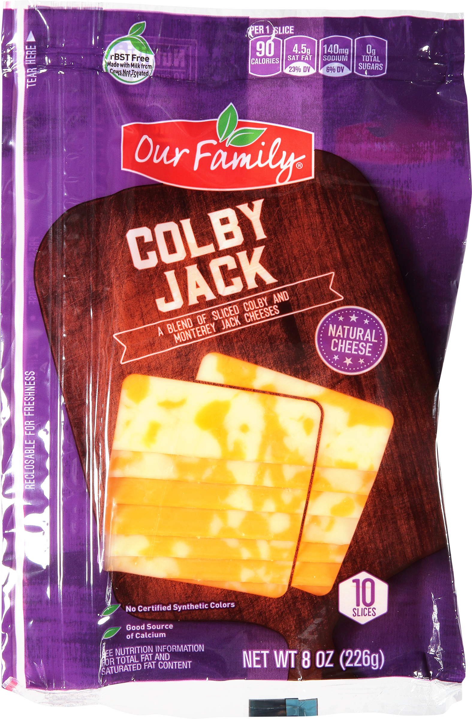Cheese Slices, Colby Jack