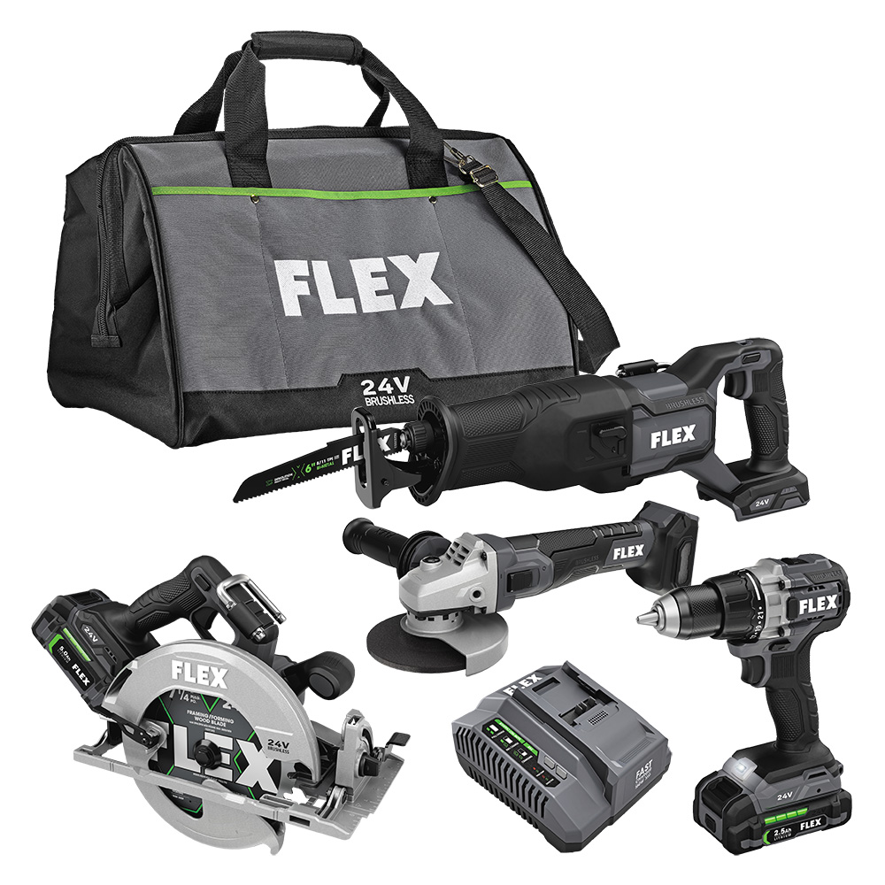 FLEX COMPACT 24-volt 1/2-in Keyed Brushless Right Angle Cordless Drill in  the Drills department at