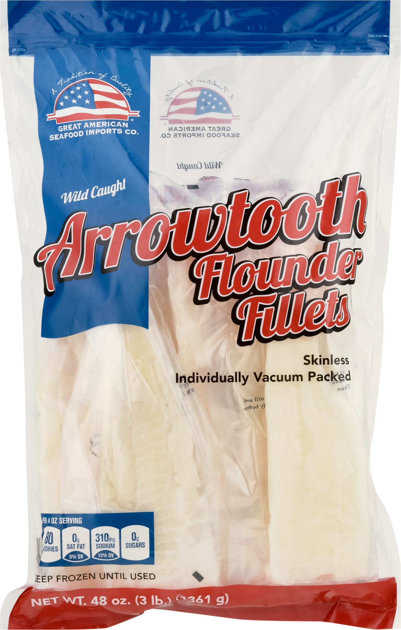 Fillets, Arrowtooth Flounder, Wild Caught