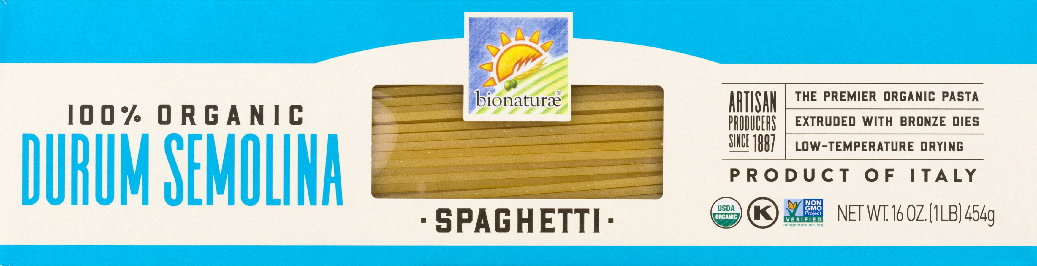 Spaghetti, 100% Organic, Durum Semolina