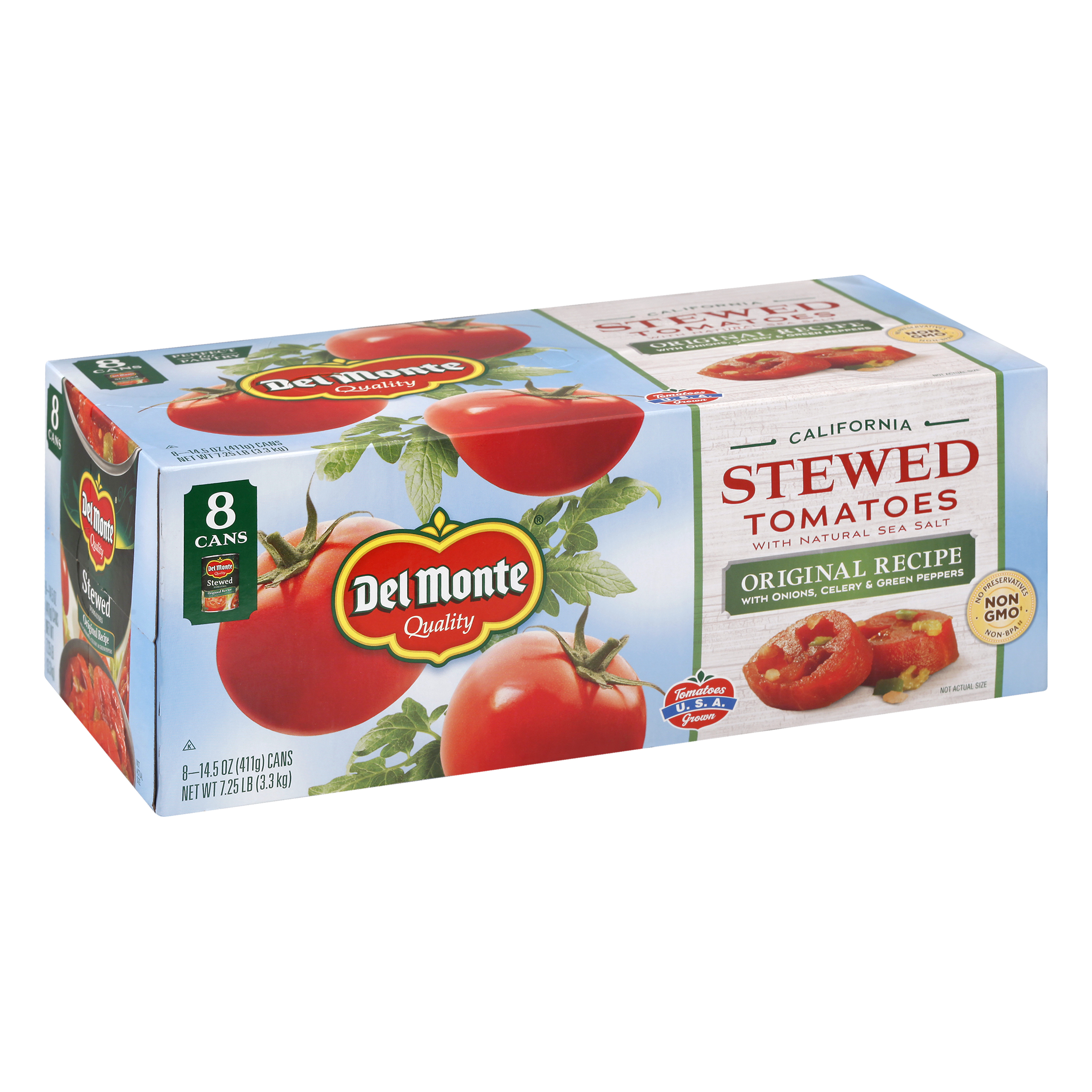 Del Monte Stewed With Natural Sea Salt Original Recipe Tomatoes 8 Ea