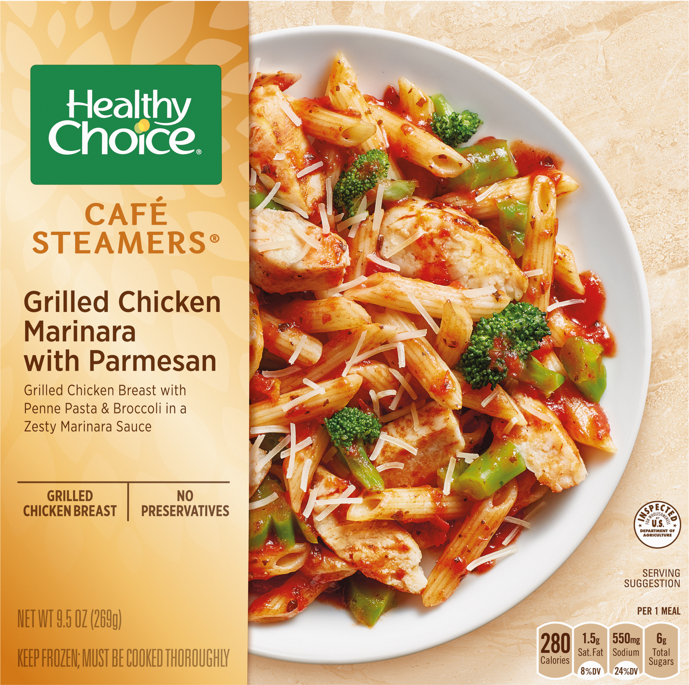Grilled Chicken Marinara with Parmesan