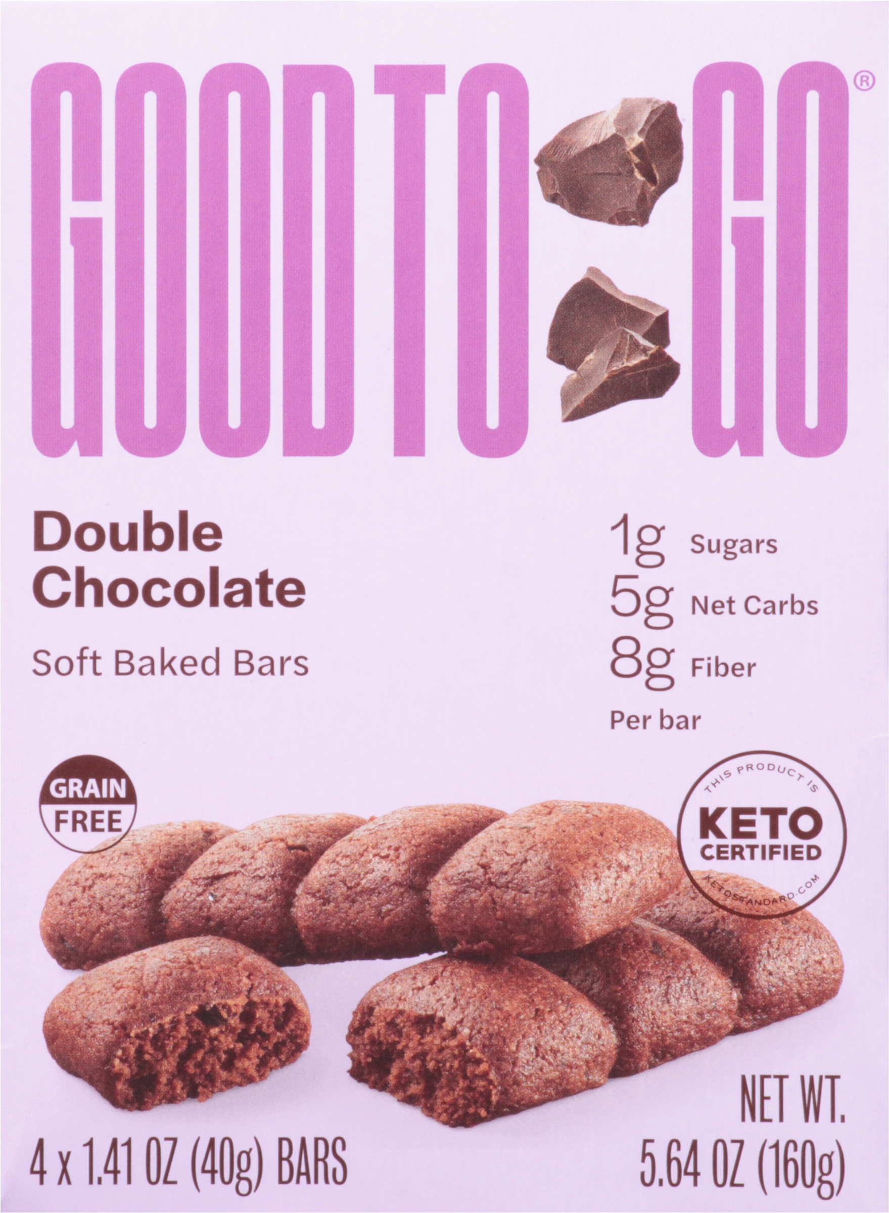 Soft Baked Bars, Double Chocolate, 4 Pack