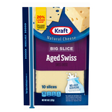 Cheese Slices, Aged Swiss, Big Slice, Natural image