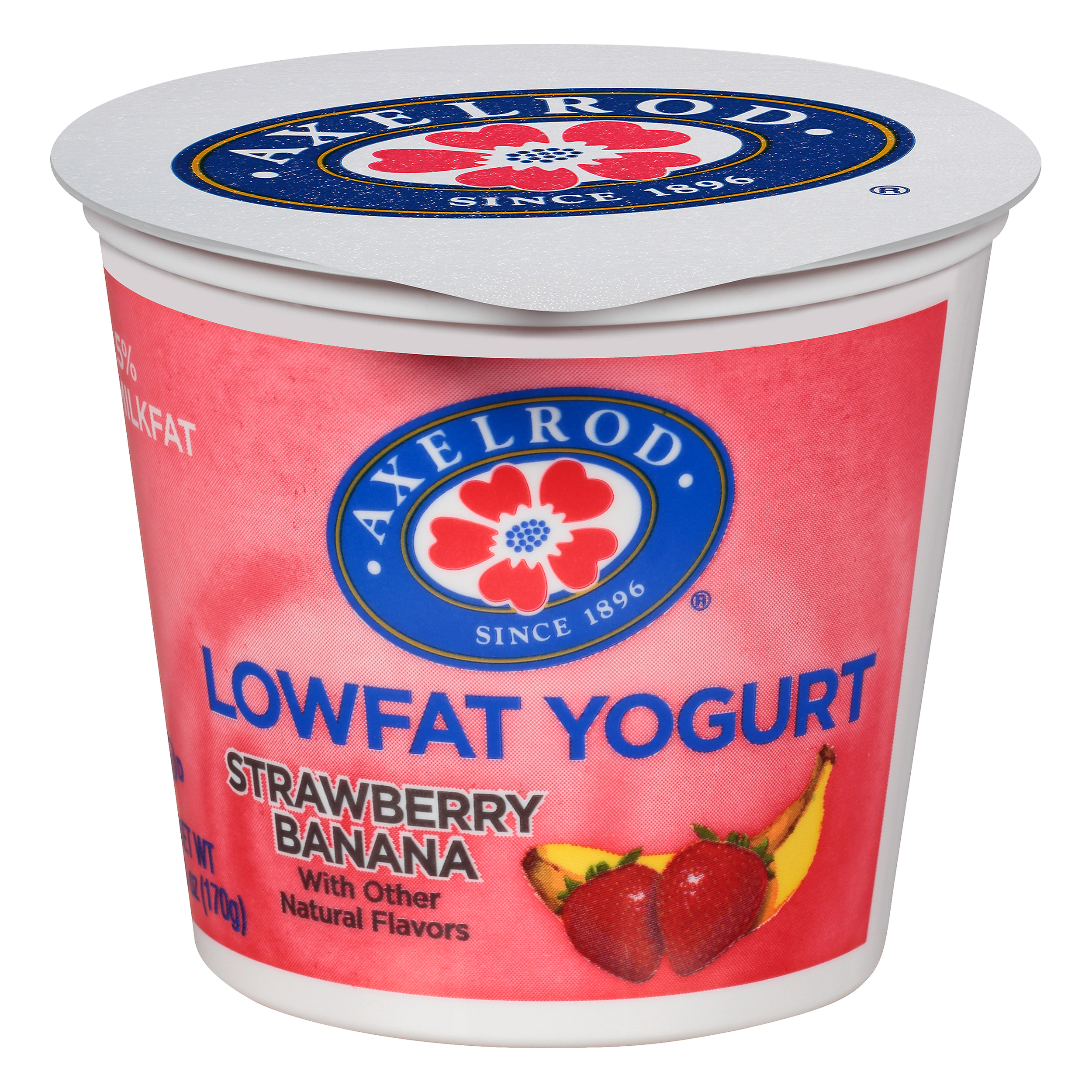 Axelrod® Strawberry Banana Lowfat Yogurt 6 Oz. Cup