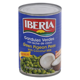 Iberia Premium Green Pigeon Peas With Coconut Milk 15 Oz image