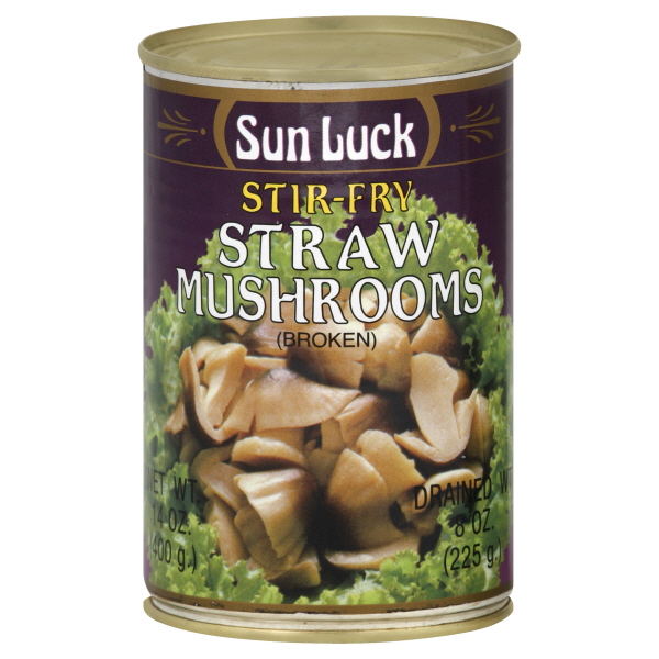 Sun Luck Straw Mushrooms 14 Oz