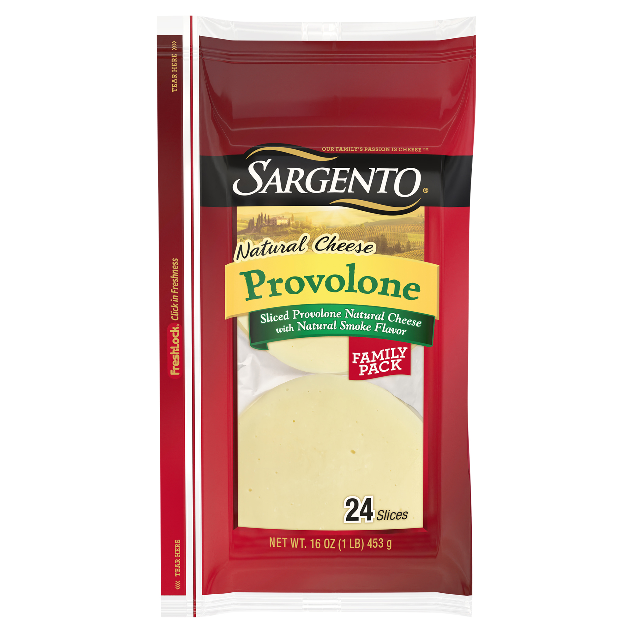 Sliced Cheese, Provolone, Family Pack