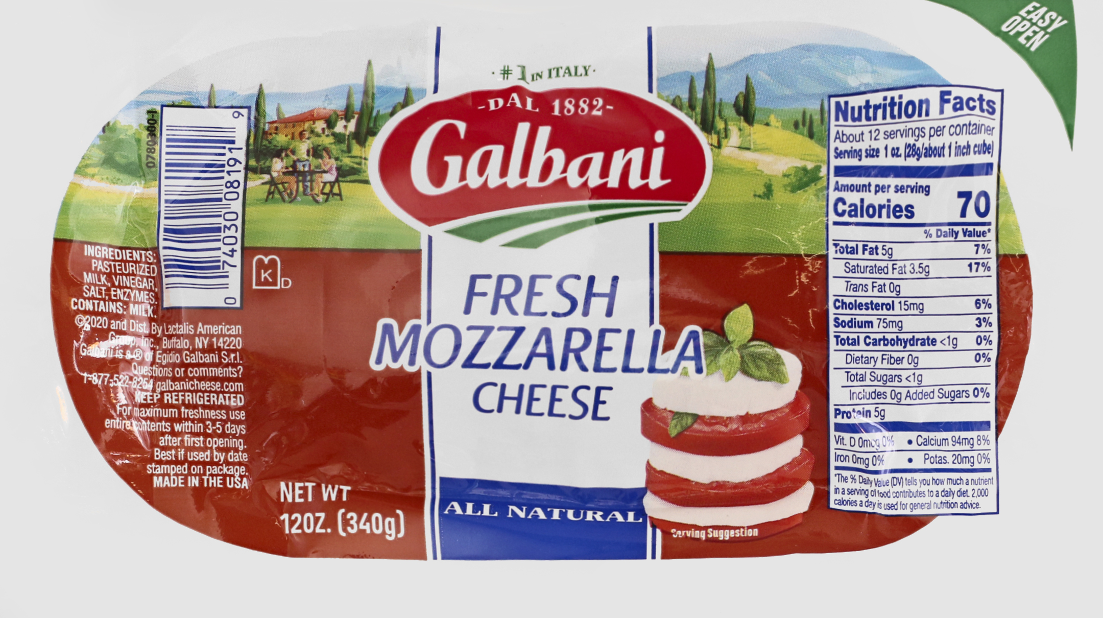 Cheese, Fresh Mozzarella