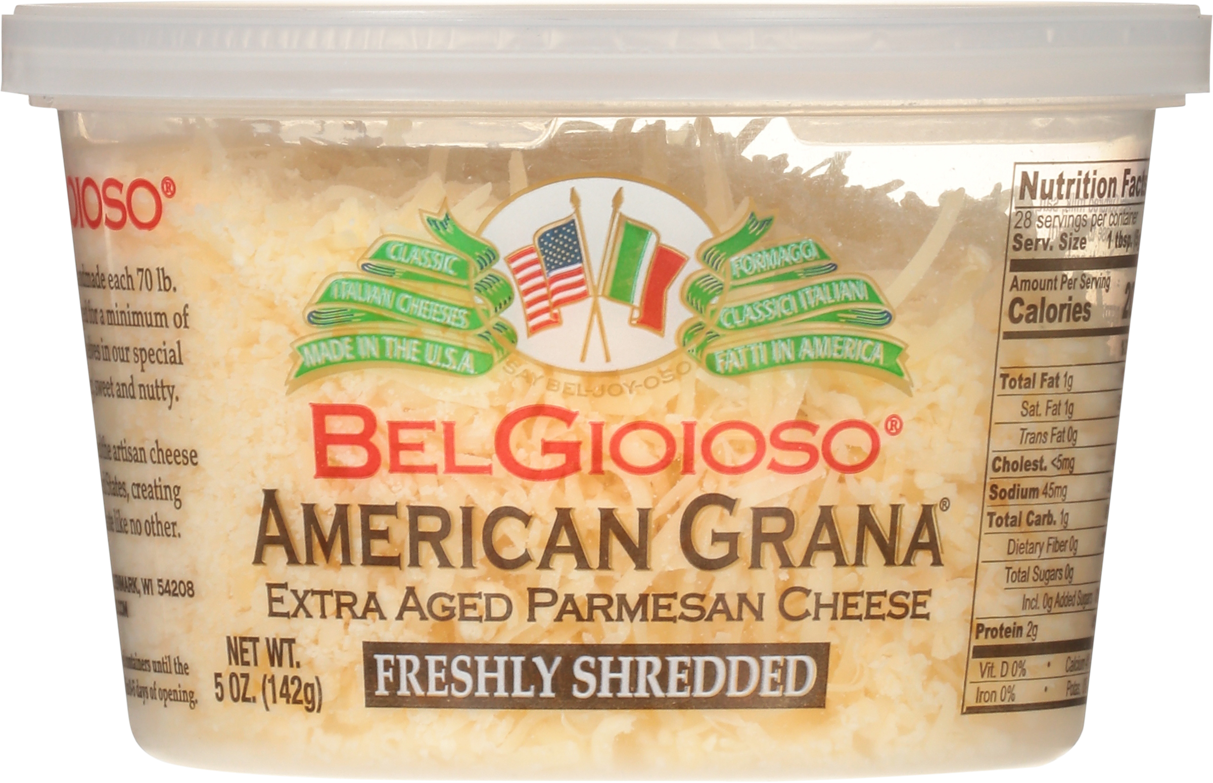 Cheese, Freshly Shredded, Parmesan, Extra Aged