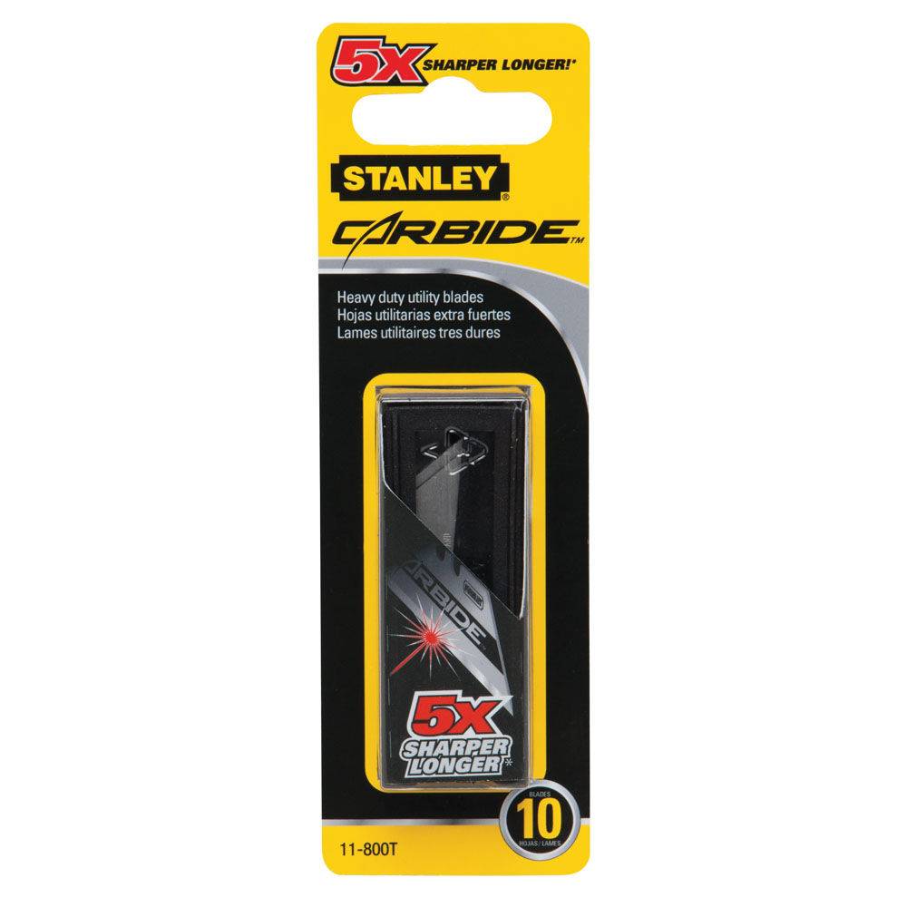 Heavy-Duty Utility Knife Blades, 10/Pack