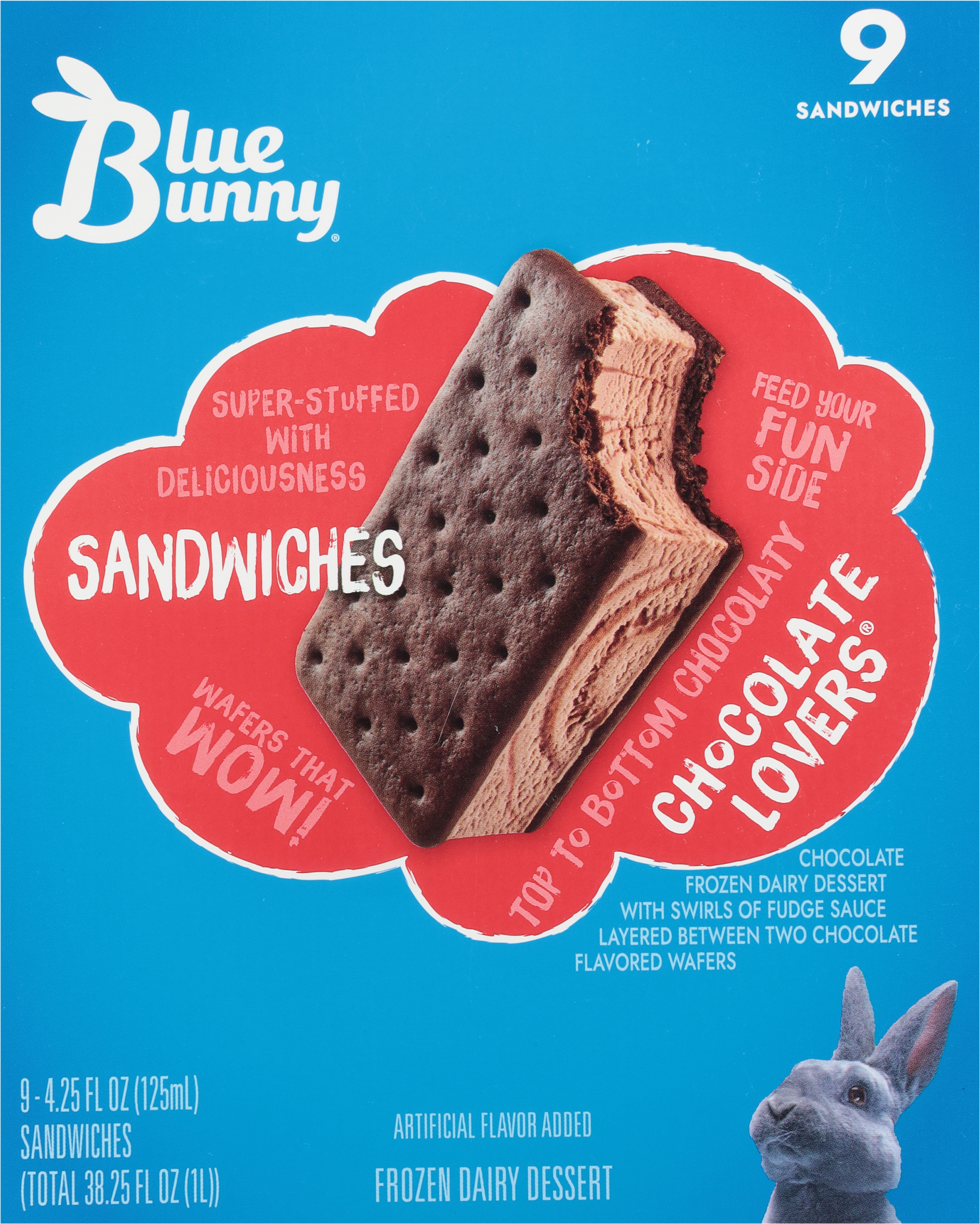 Frozen Dairy Dessert, Chocolate Lovers, Sandwiches