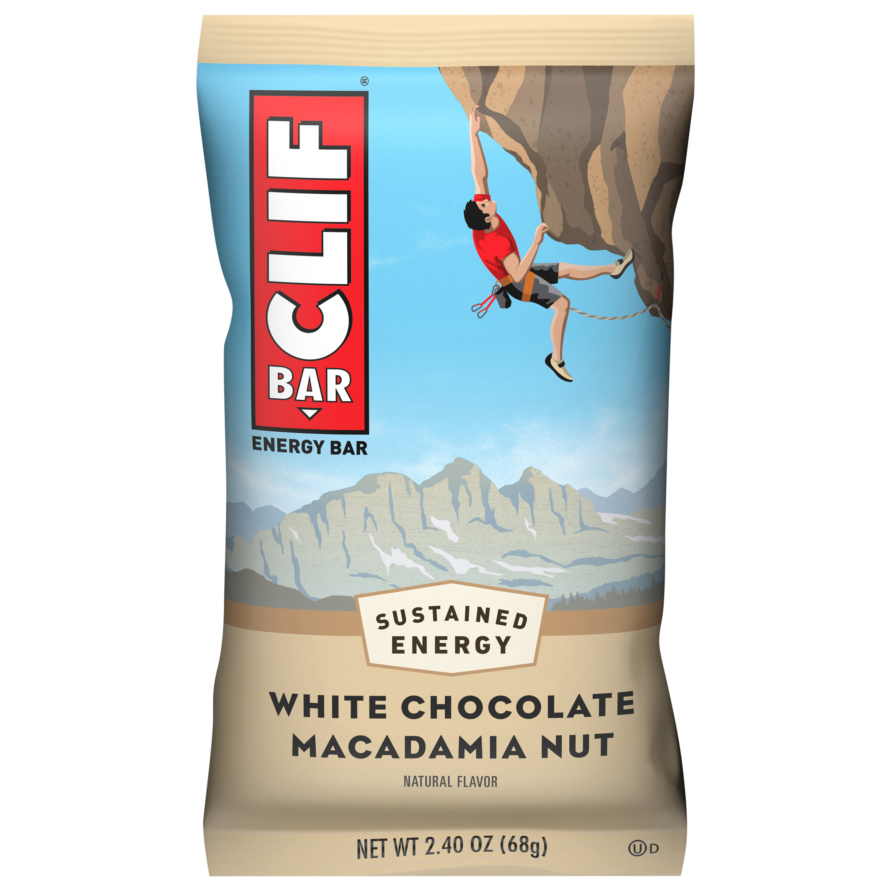 CLIF BAR - White Chocolate Macadamia Nut Flavor - Made with Organic Oats - Non-G